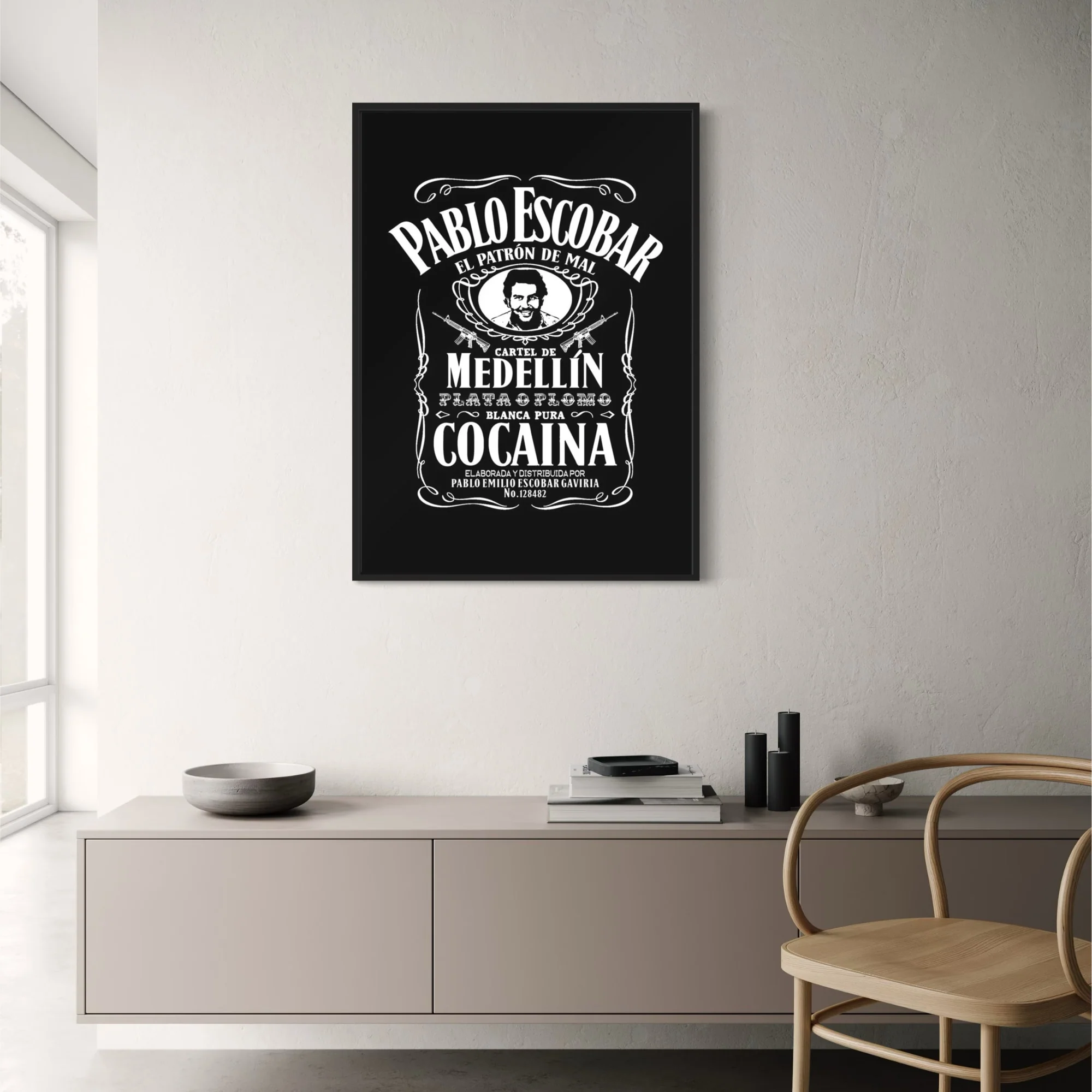 Pablo Escobar | Vintage Whiskey Label Art - Image 2