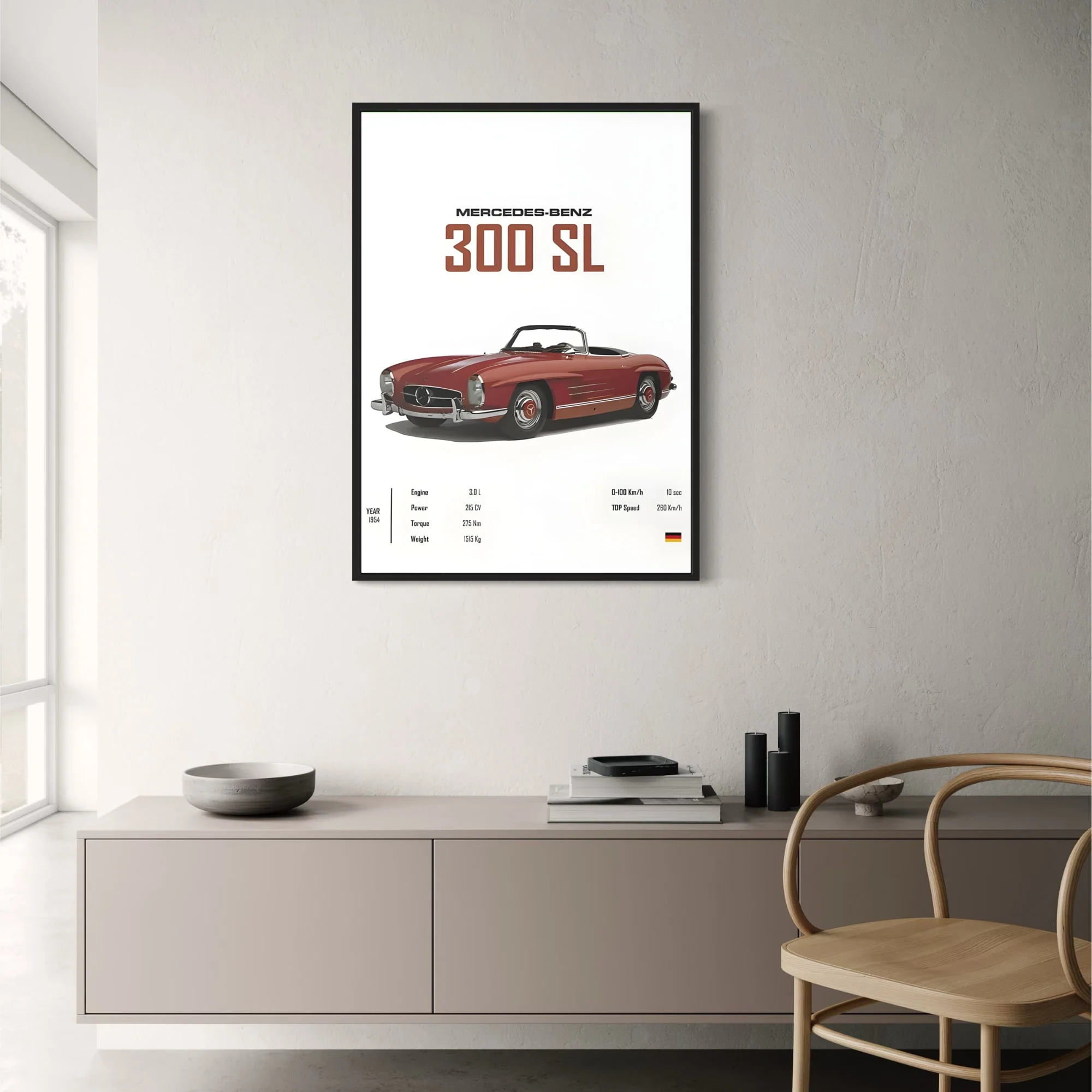 Mercedes 300 SL | Classic Car Art - Image 2
