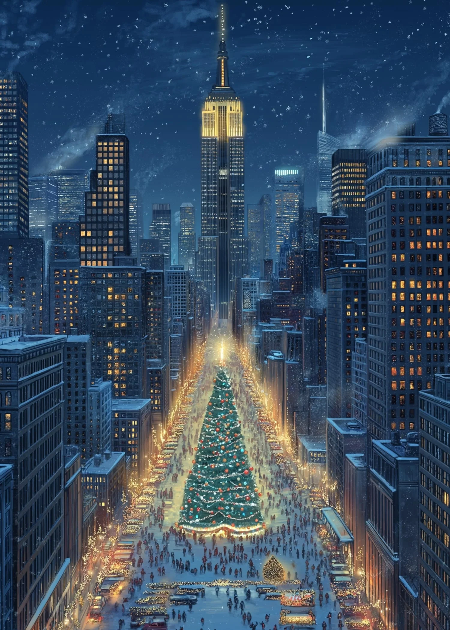 Christmas Tree Cityscape | Festive Night - Image 4