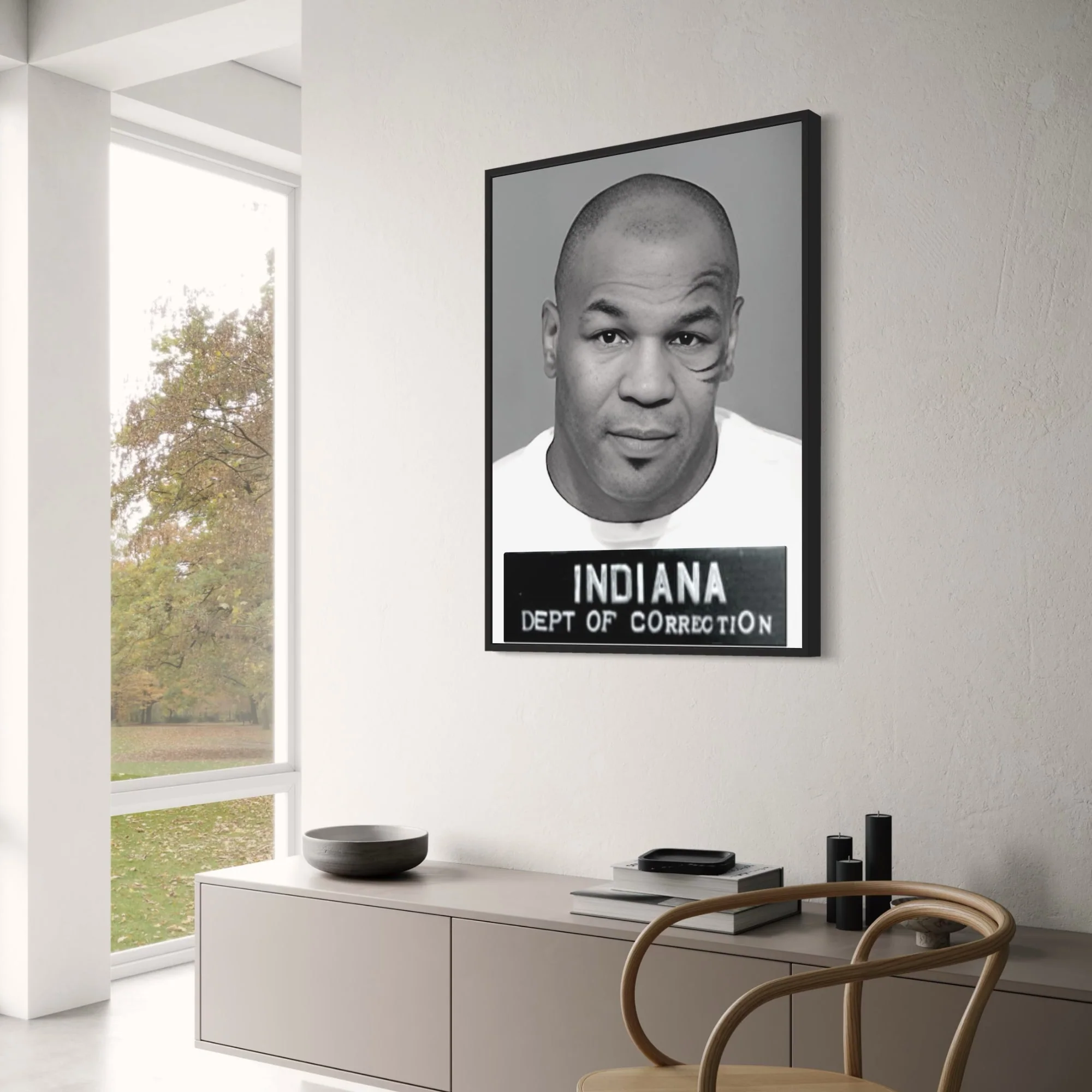 Mike Tyson Mugshot | Retro | Black & White Boxing Legend - Image 3