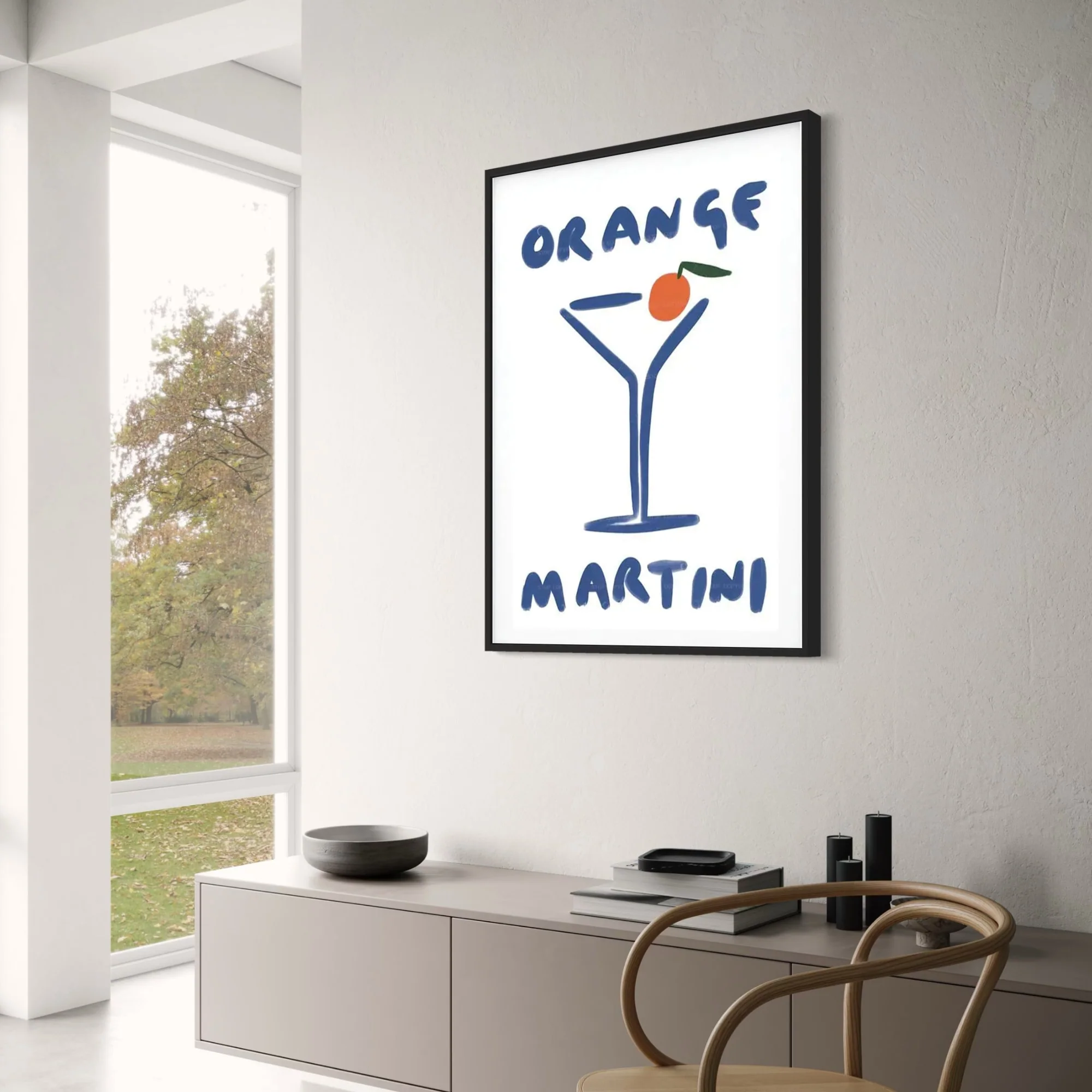 Minimalistic Orange Martini | Modern Art - Image 3
