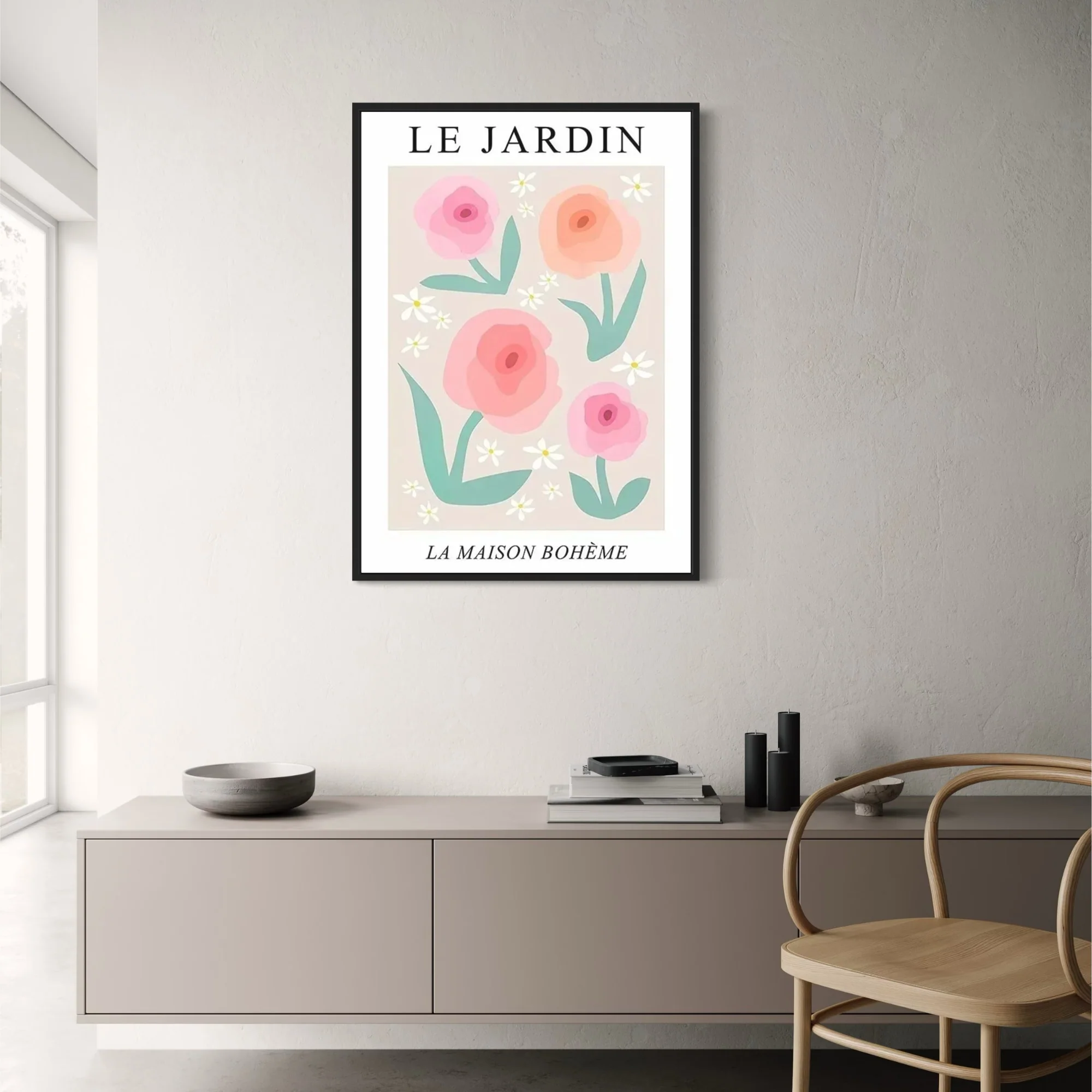 Les Fleurs | Poppies Garden | Colorful Floral Art - Image 2
