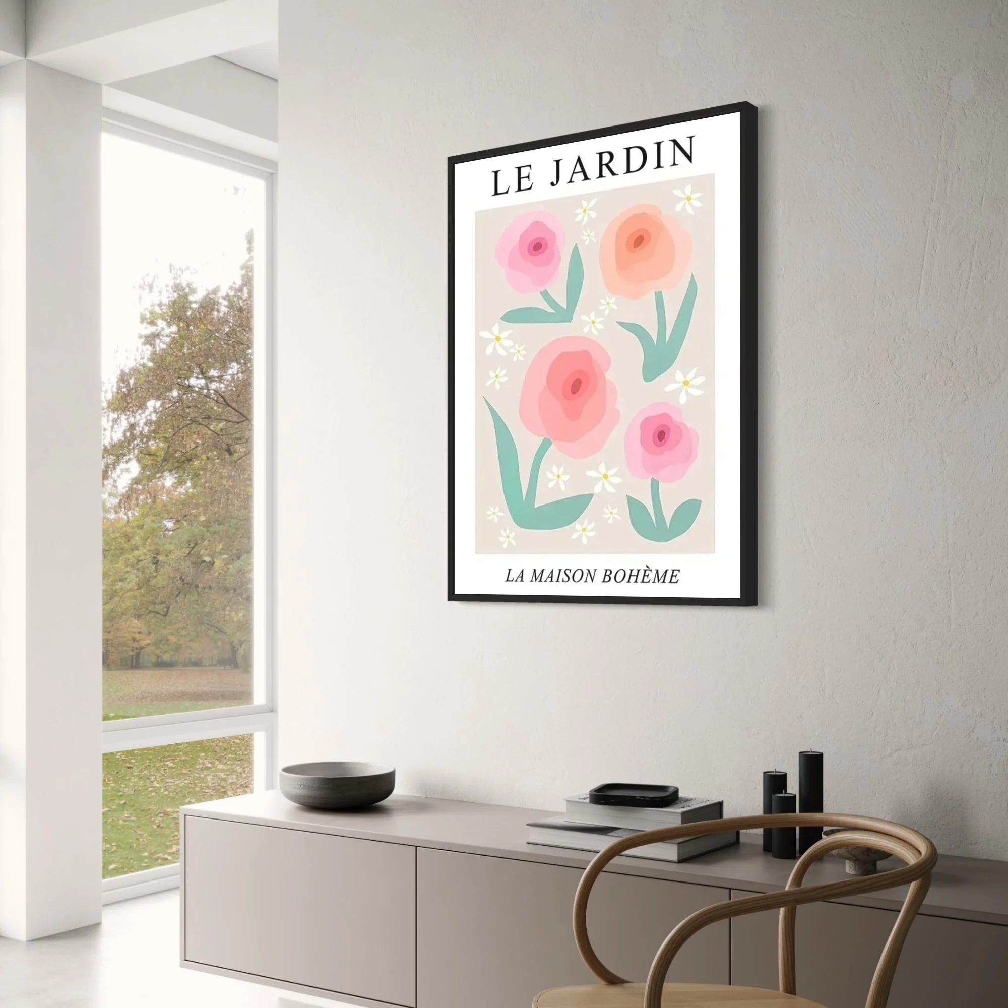 Les Fleurs | Poppies Garden | Colorful Floral Art - Image 3