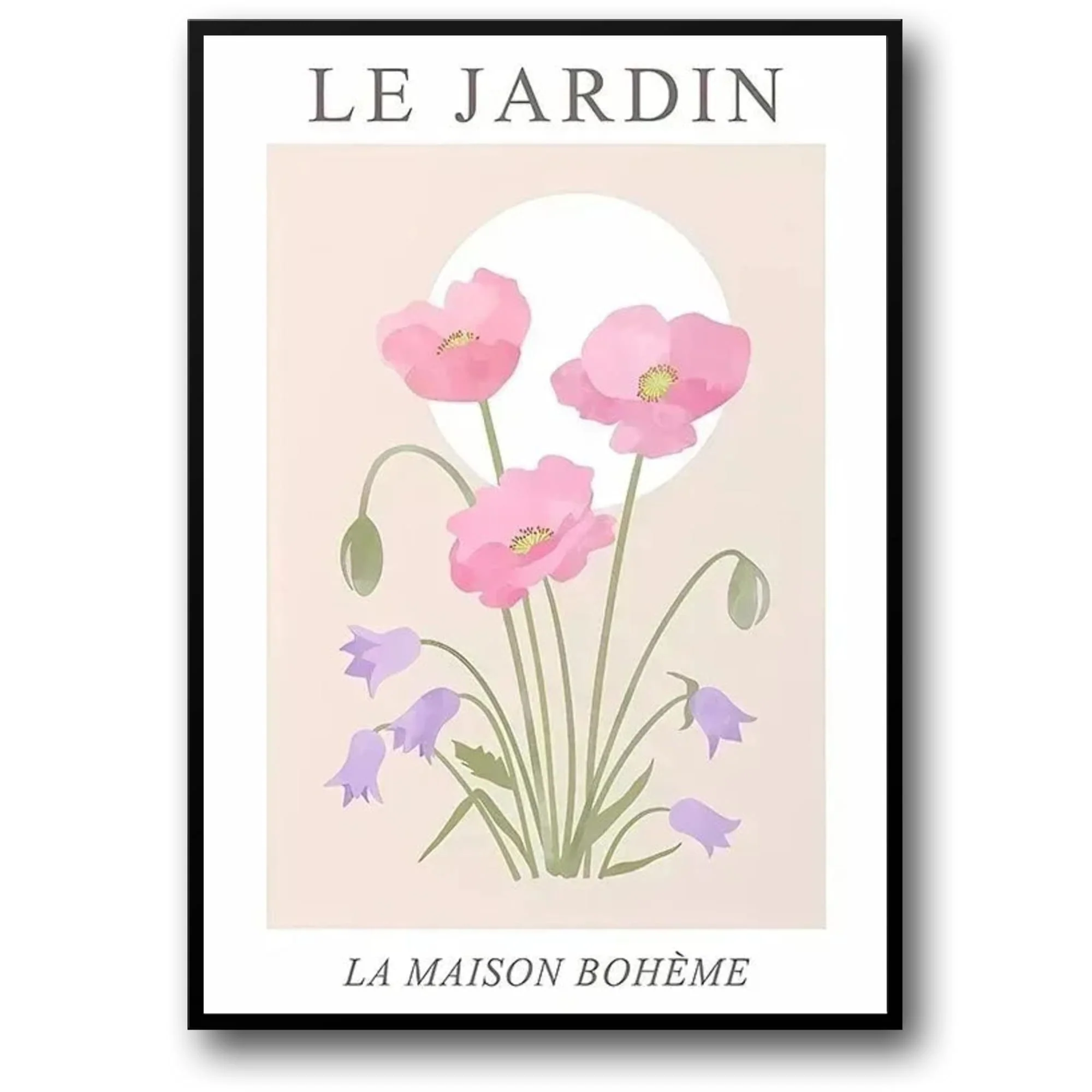 Pink Poppies & Purple Bellflowers | Les Fleurs Floral Art