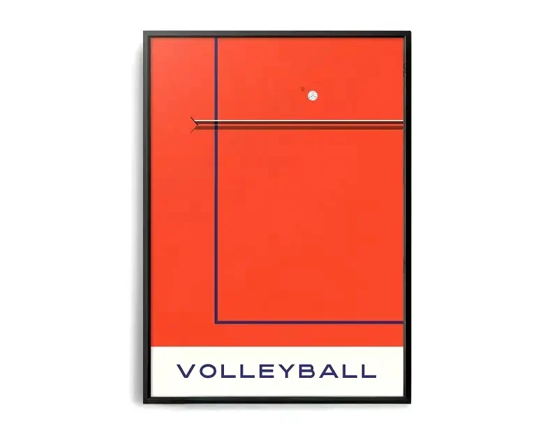 The Geometry of Victory | Sports Art | Volleyball