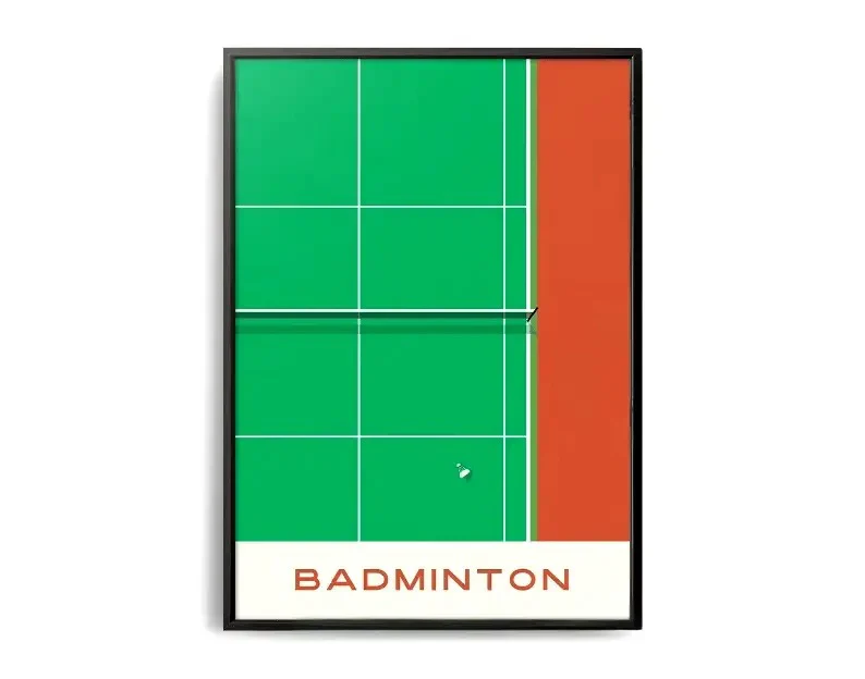 The Geometry of Victory | Badminton Sports Art