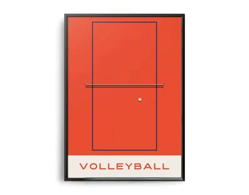 The Geometry of Victory | Volleyball Sports Art