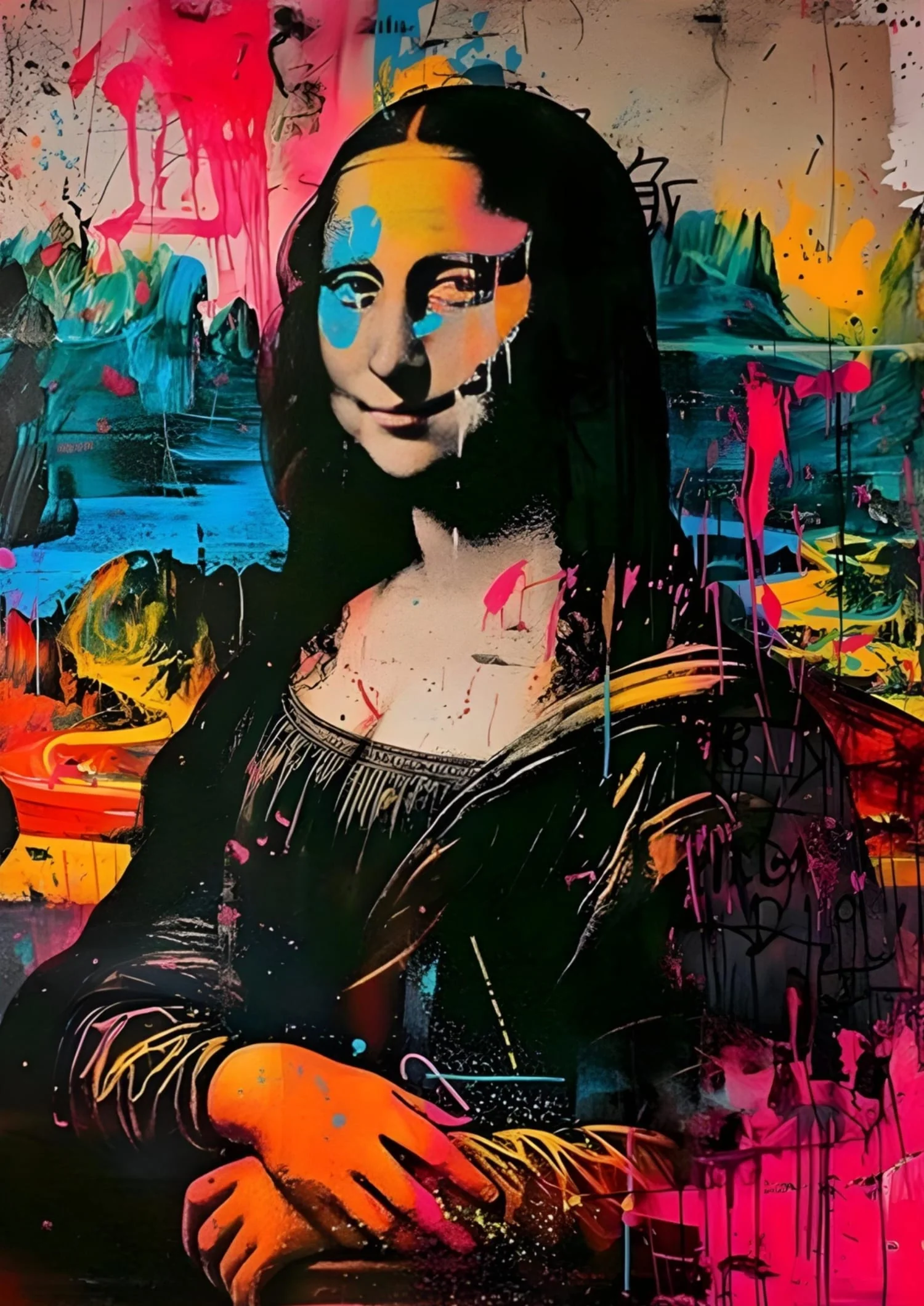Mona Lisa Graffiti | Modern Punk Renaissance - Image 4