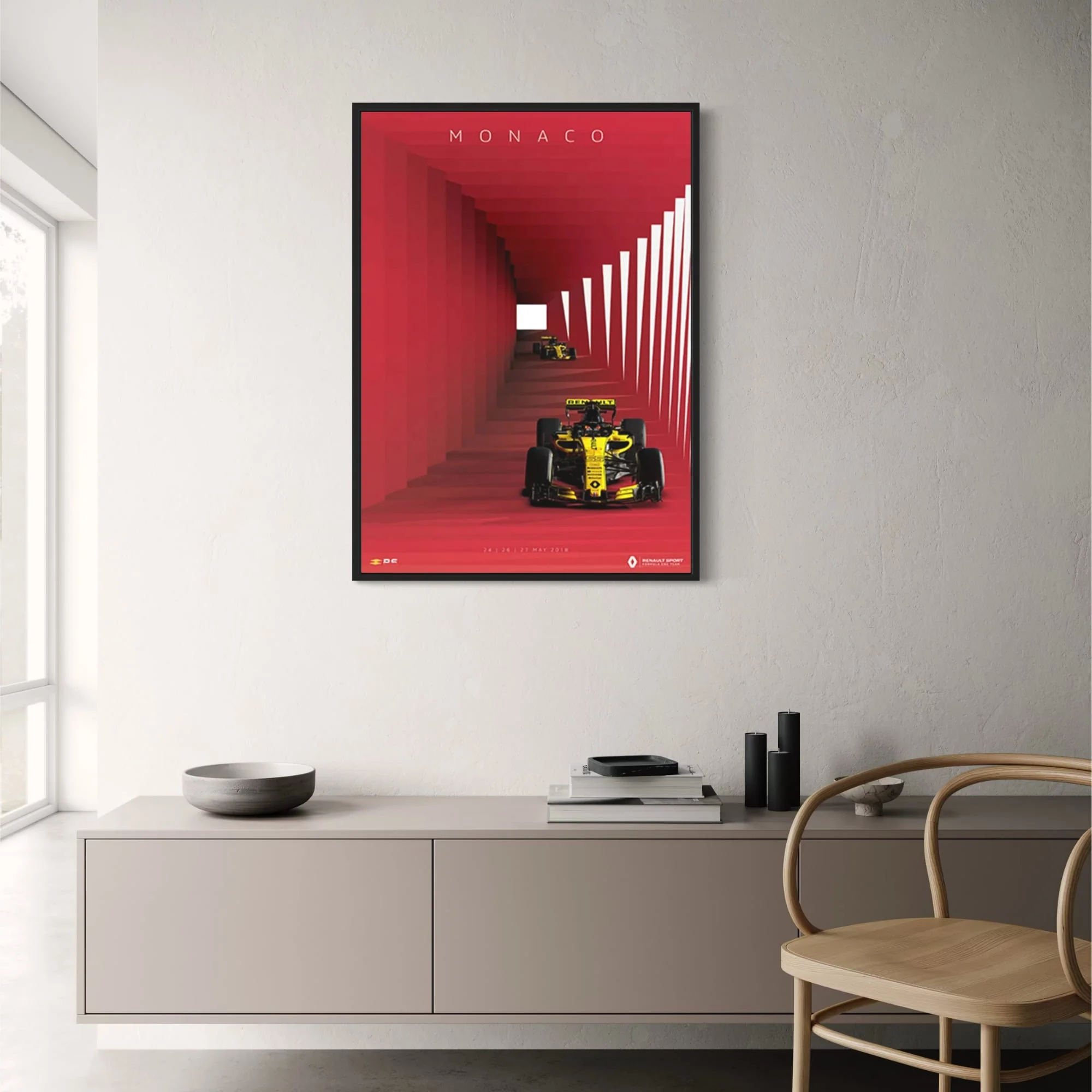 Monaco F1 | Minimalist Red Canvas - Image 2