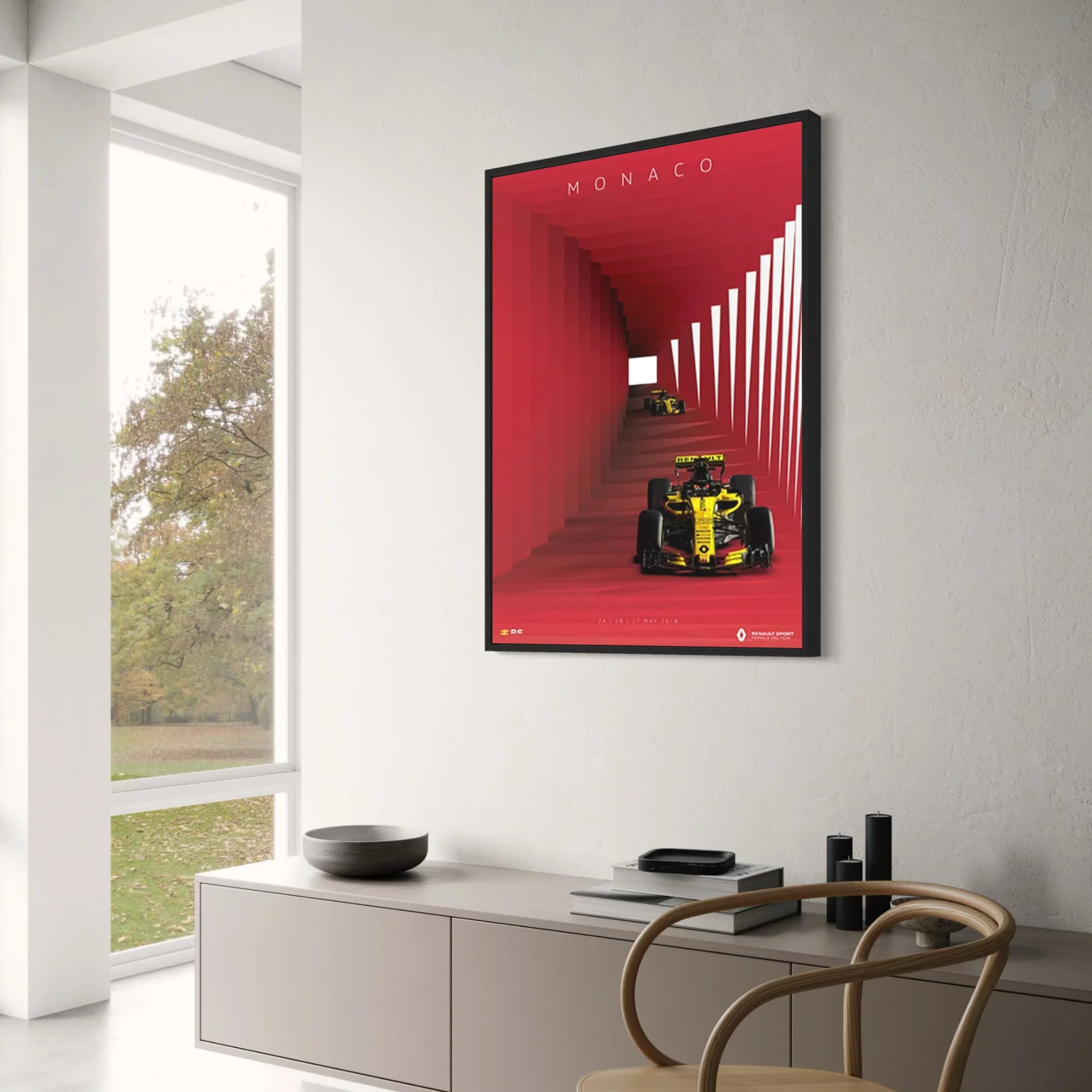 Monaco F1 | Minimalist Red Canvas - Image 3