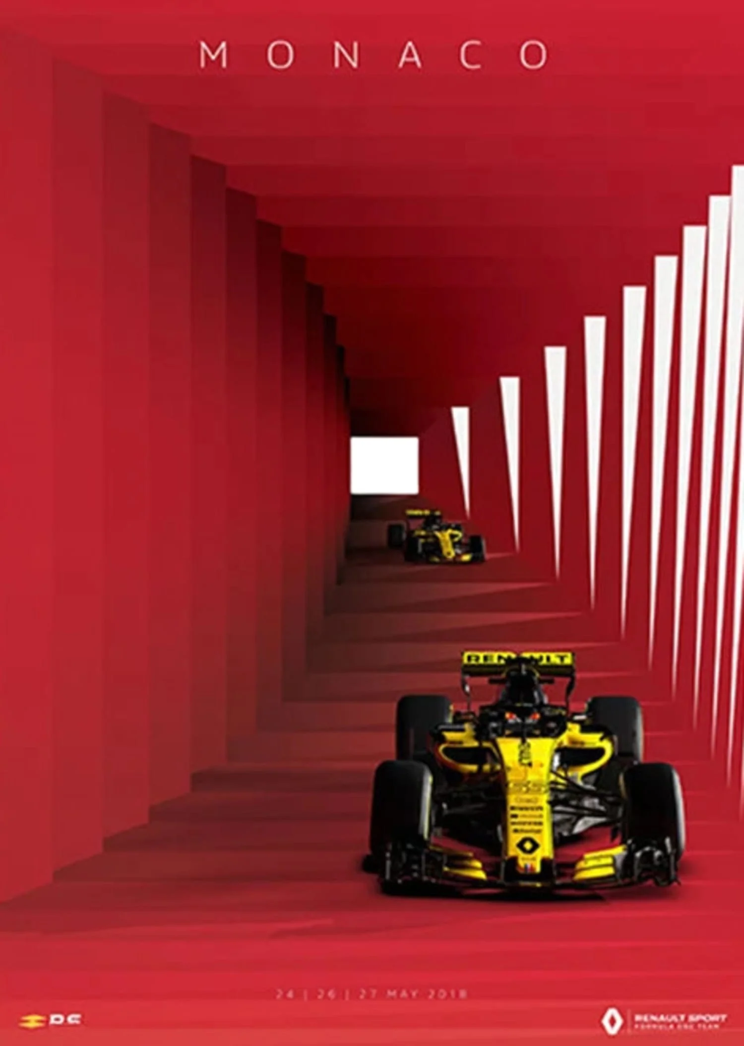 Monaco F1 | Minimalist Red Canvas - Image 4