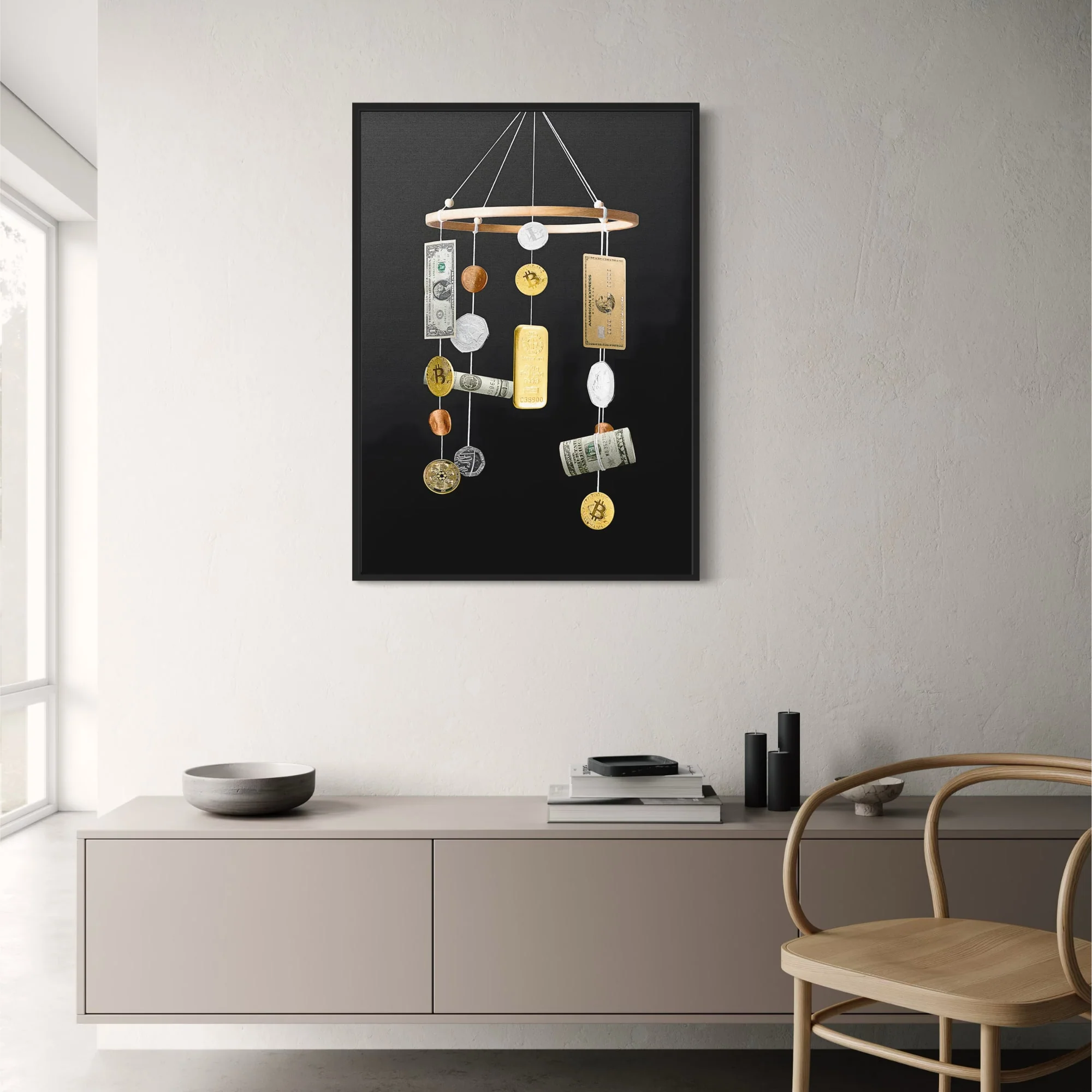 Bitcoin Dollar Gold | Modern Financial Art - Image 2