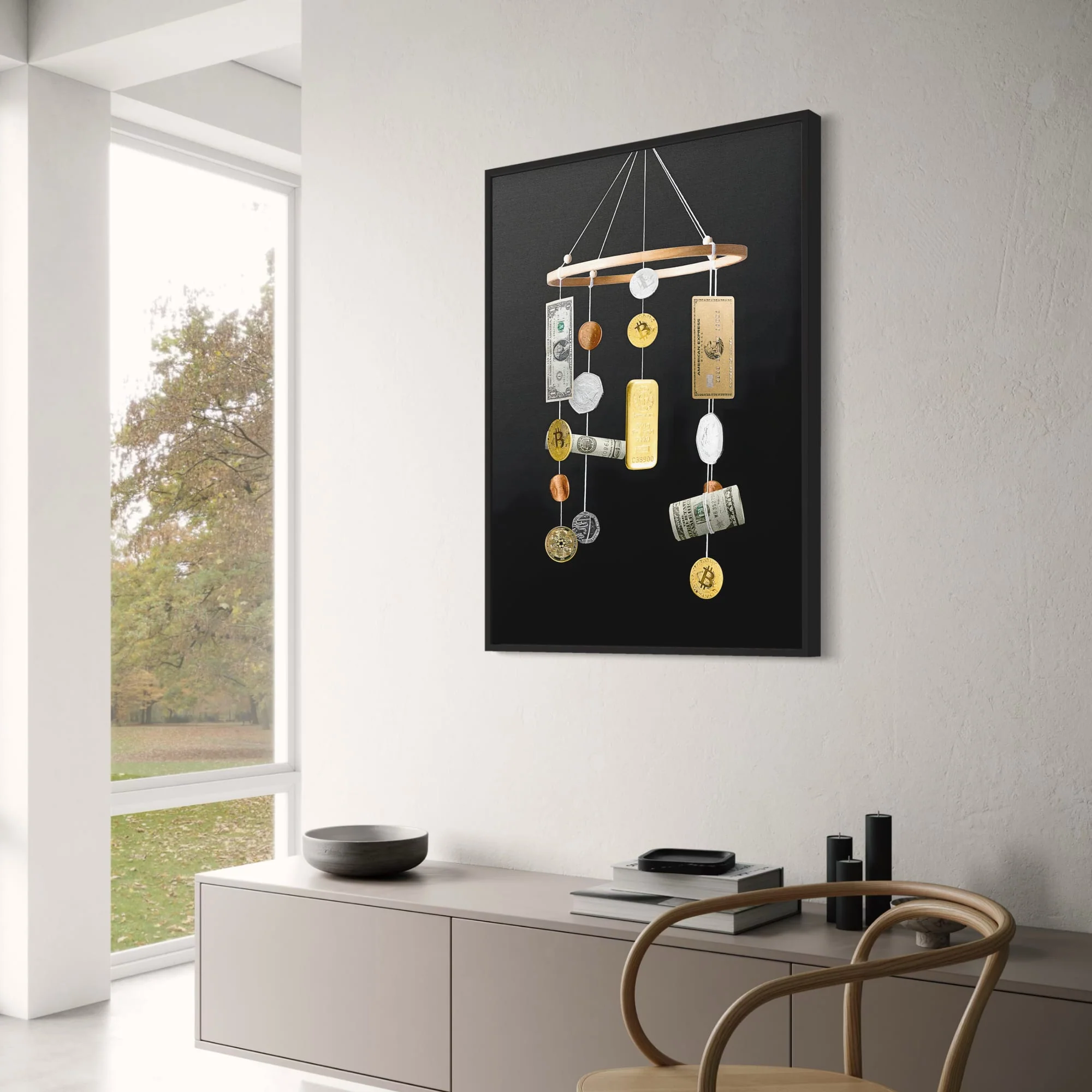 Bitcoin Dollar Gold | Modern Financial Art - Image 3