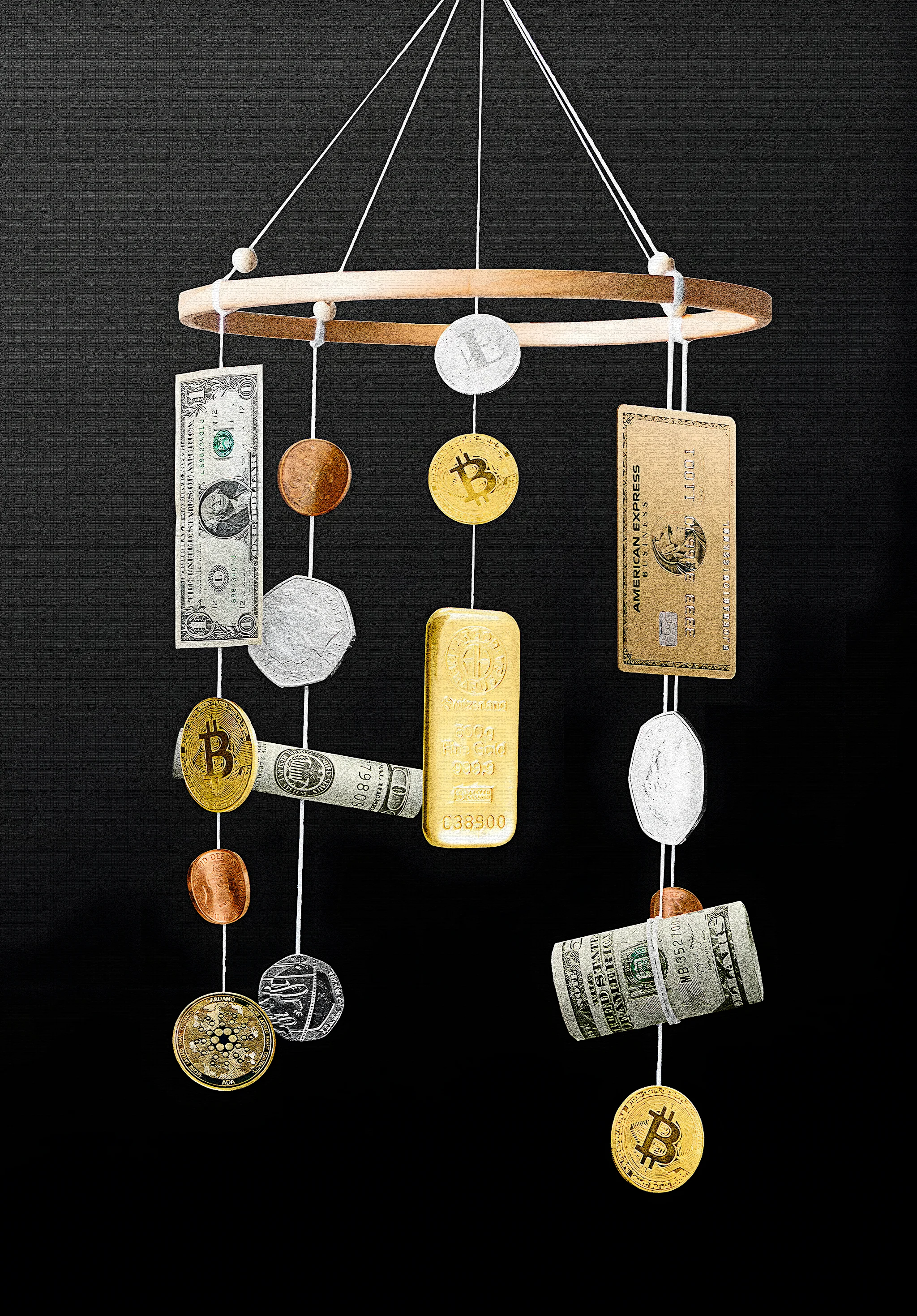 Bitcoin Dollar Gold | Modern Financial Art - Image 4