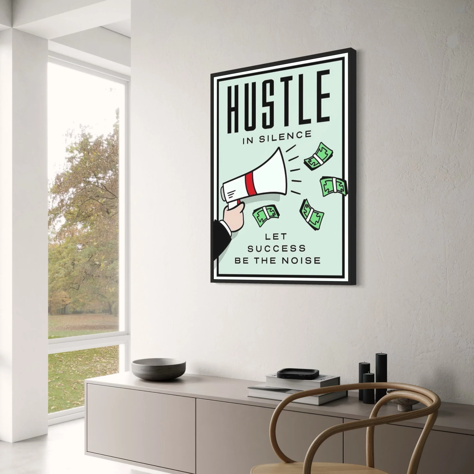 Hustle in Silence | Modern Motivational Art - Image 3