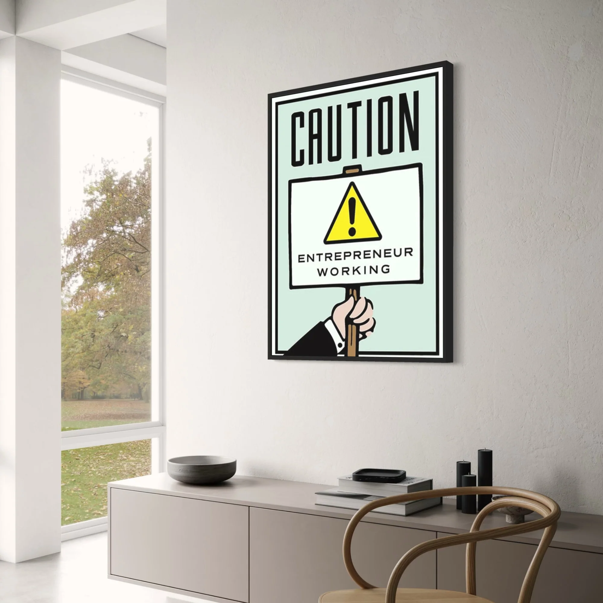 Monopoly-Inspired Caution | Entrepreneur Motivational Sign - Image 3