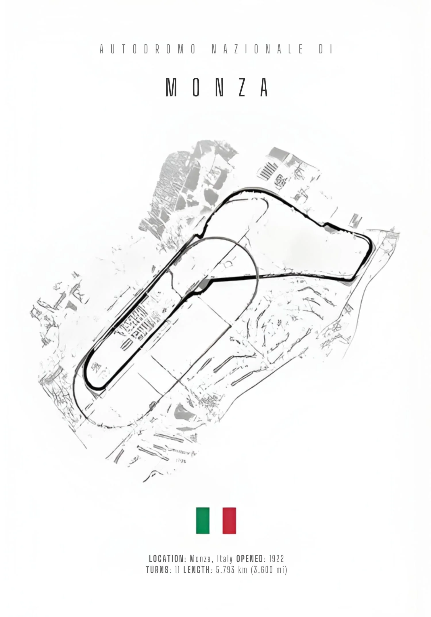 Monza F1 Track Layout | Racing Art - Image 4