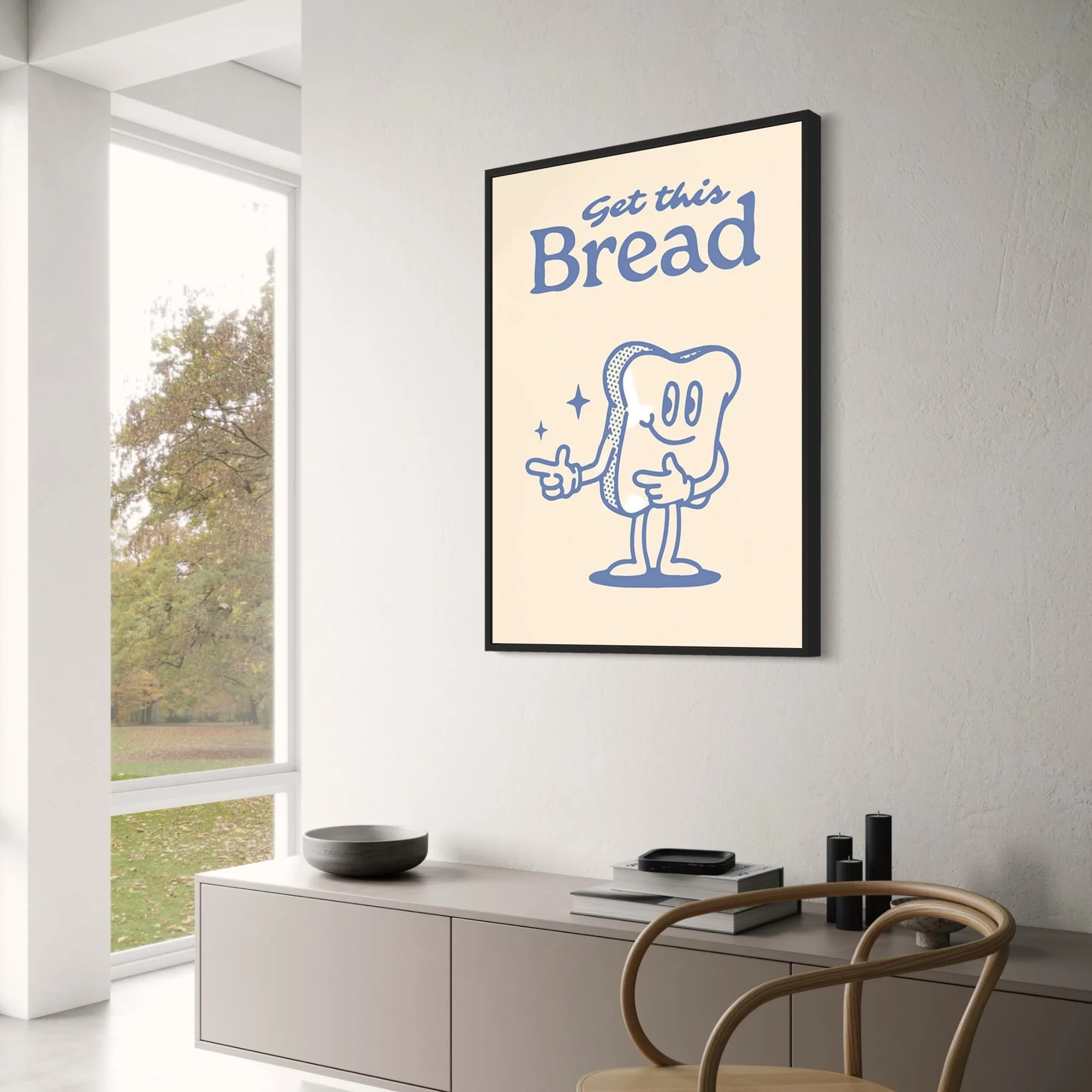 More Espresso Less Depresso | Retro Cartoon | Record Player Print - Image 3