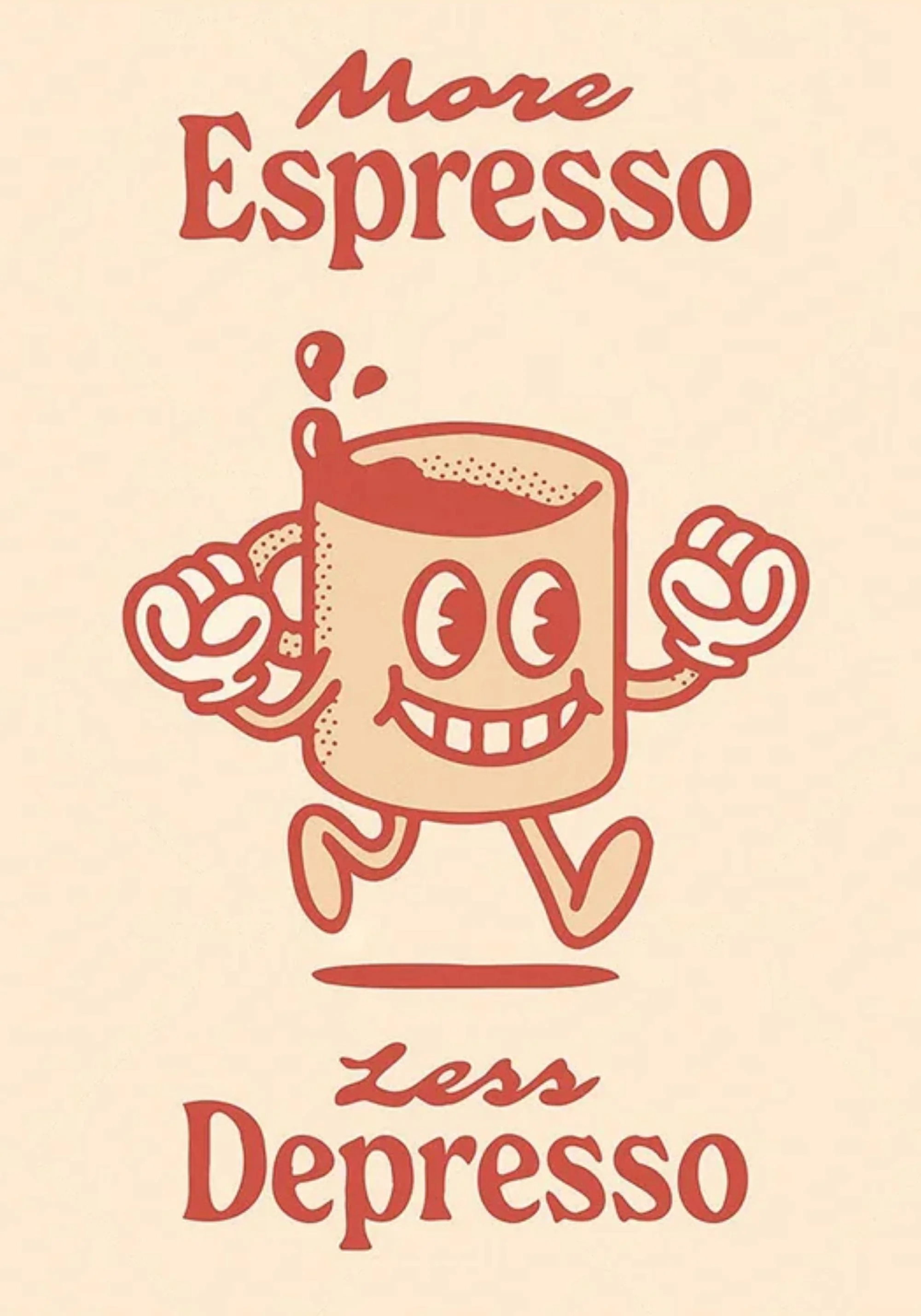 Retro Espresso Record Player | Cartoon Canvas Art - Image 6