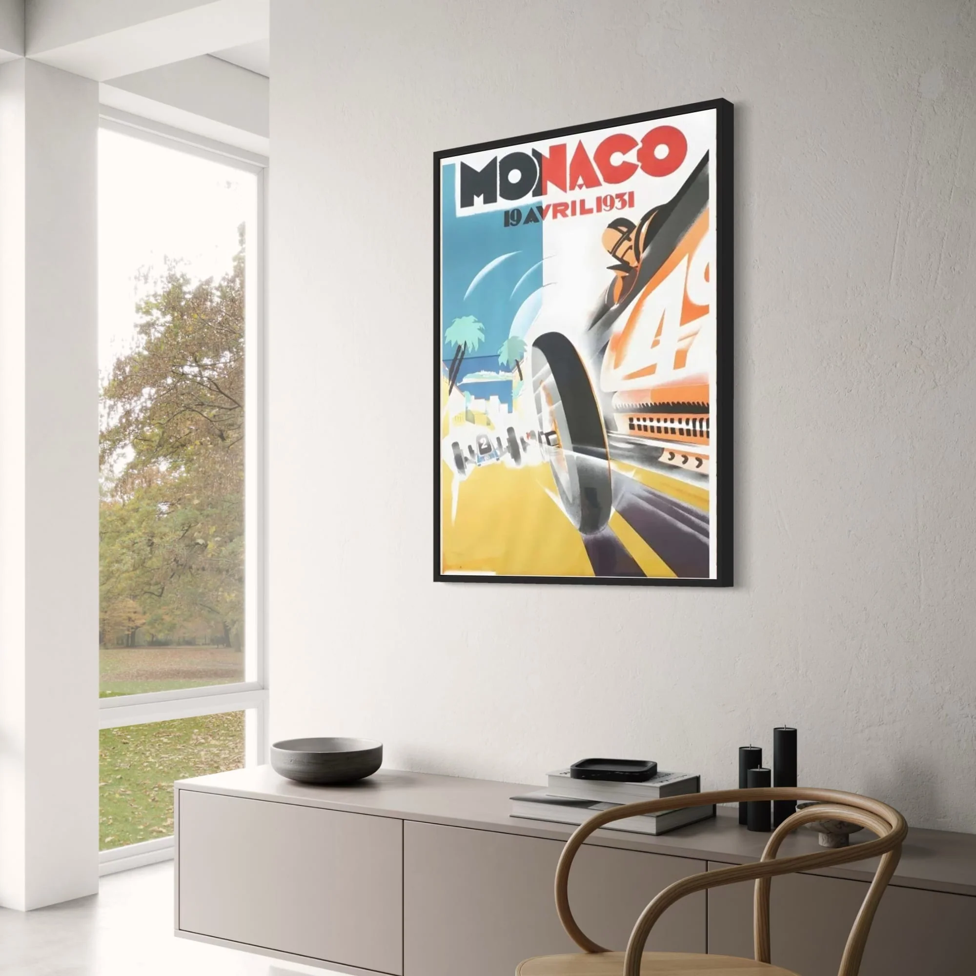 Vintage 1931 Monaco Grand Prix | Classic Race Car Art - Image 3