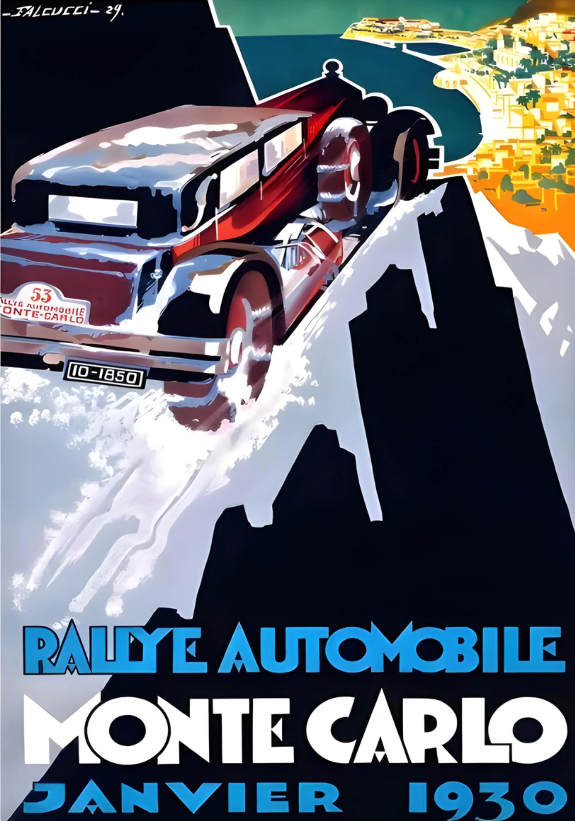 Rally Monte Carlo | Vintage Car Art - Image 2