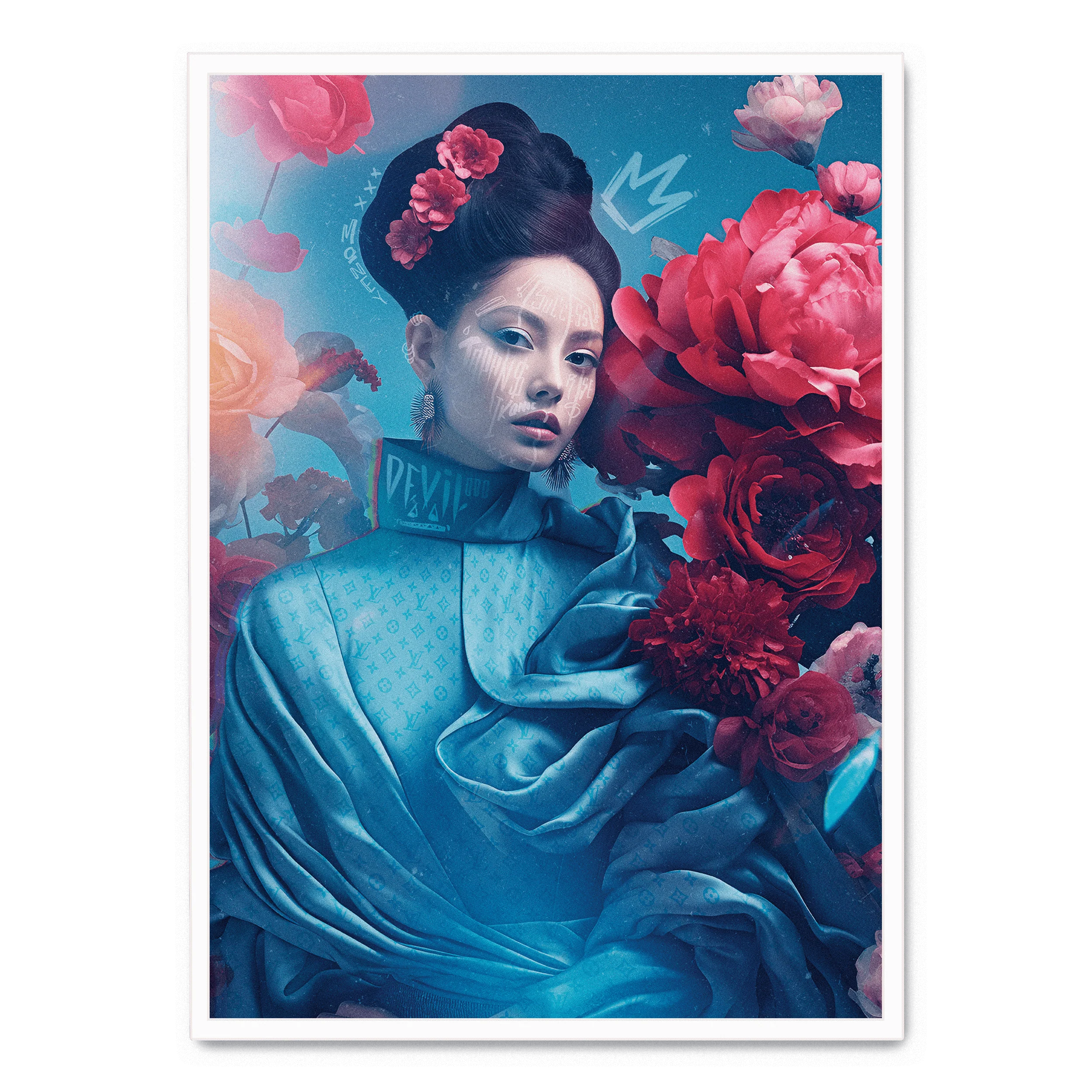 Oriental Blossom | Vibrant Floral Art - Image 2