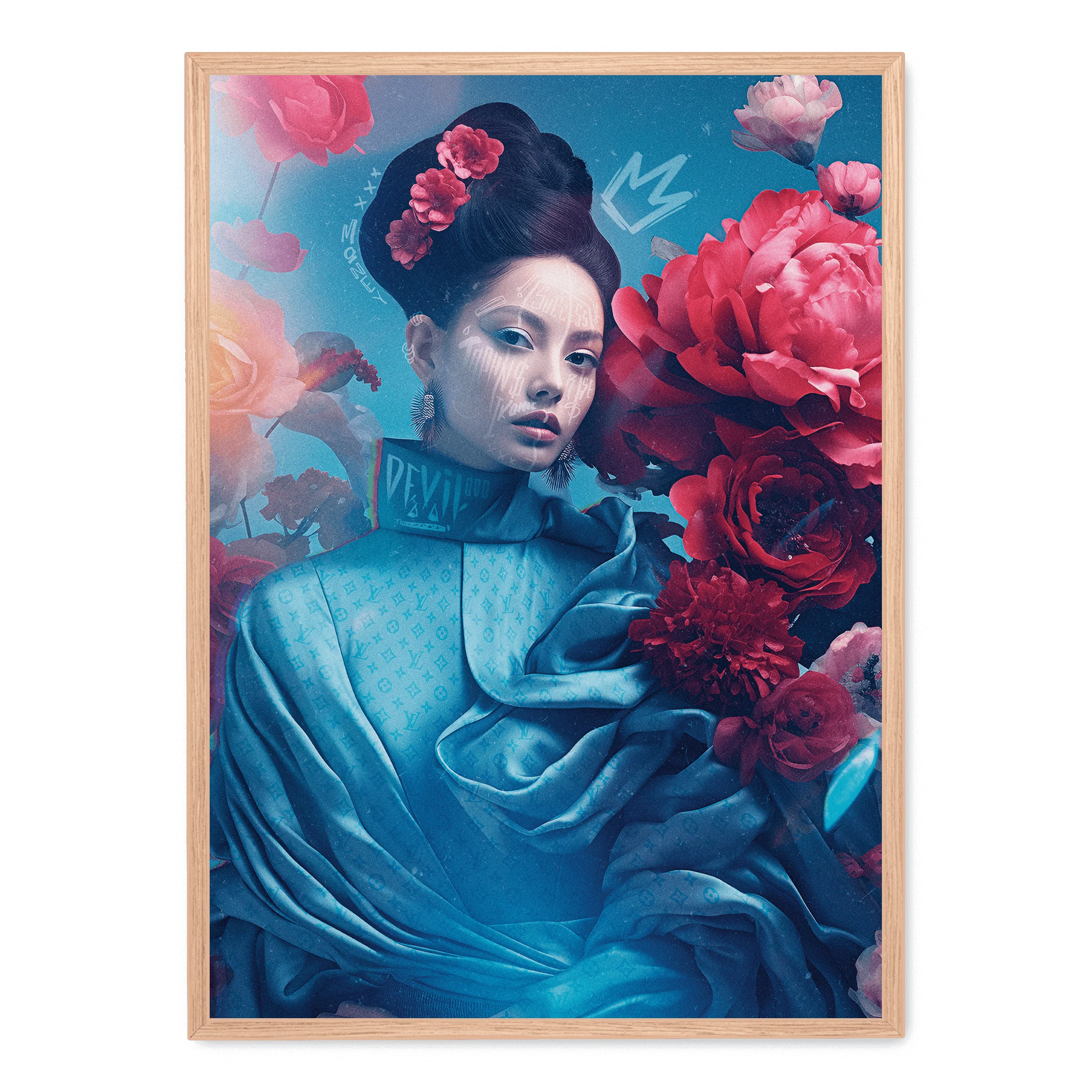 Oriental Blossom | Vibrant Floral Art - Image 3