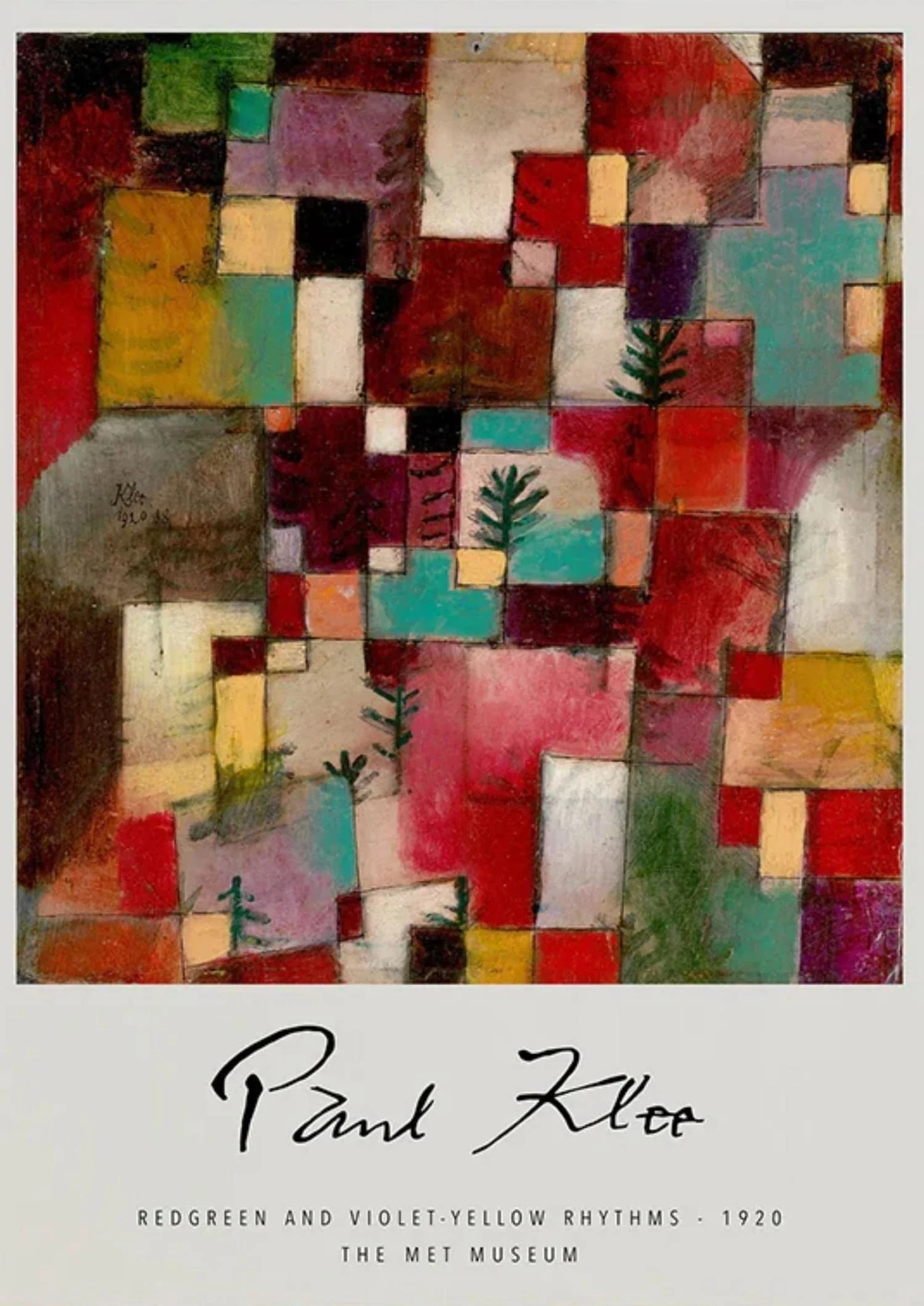 Paul Klee | Redgreen and Violet-Yellow Rhythms | Abstract Art - Image 4