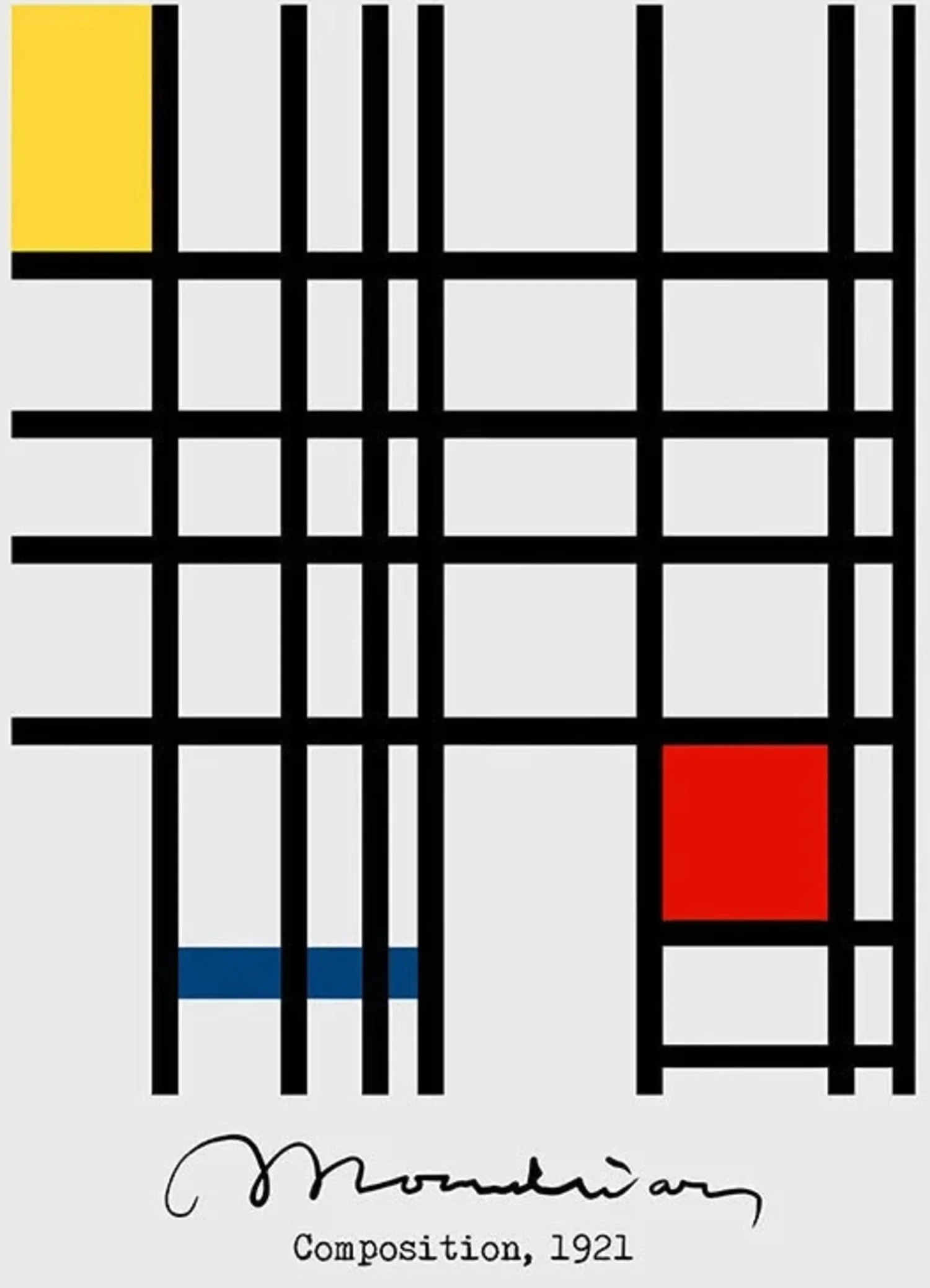 Mondrian | Yellow Blue Red Composition | Modern Abstract - Image 4