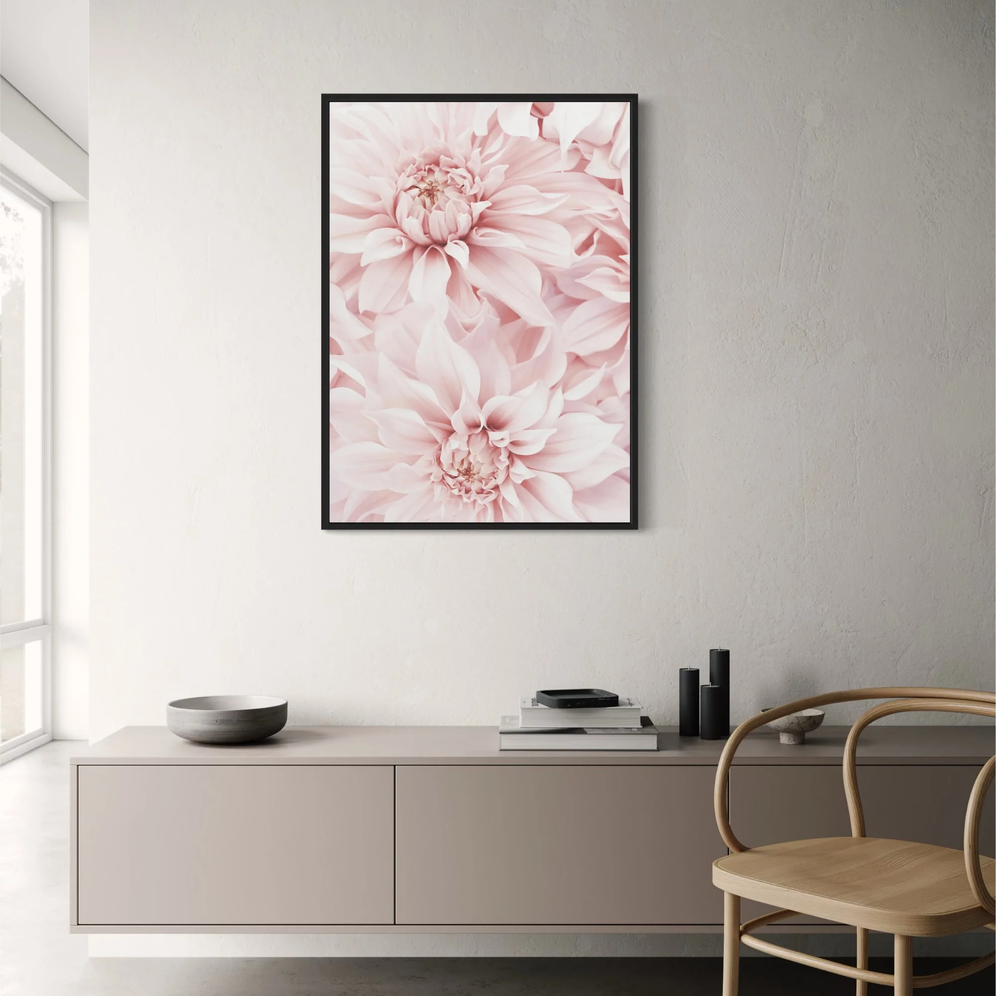 Pink Dahlia Bloom | Floral Artwork - Image 2