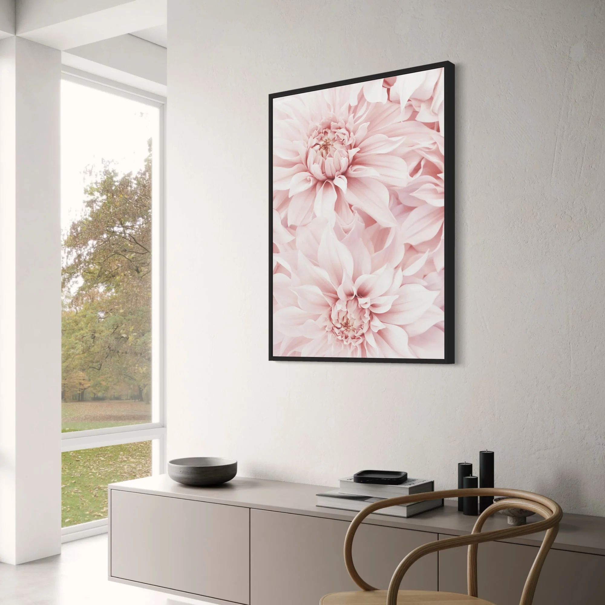 Pink Dahlia Bloom | Floral Artwork - Image 3