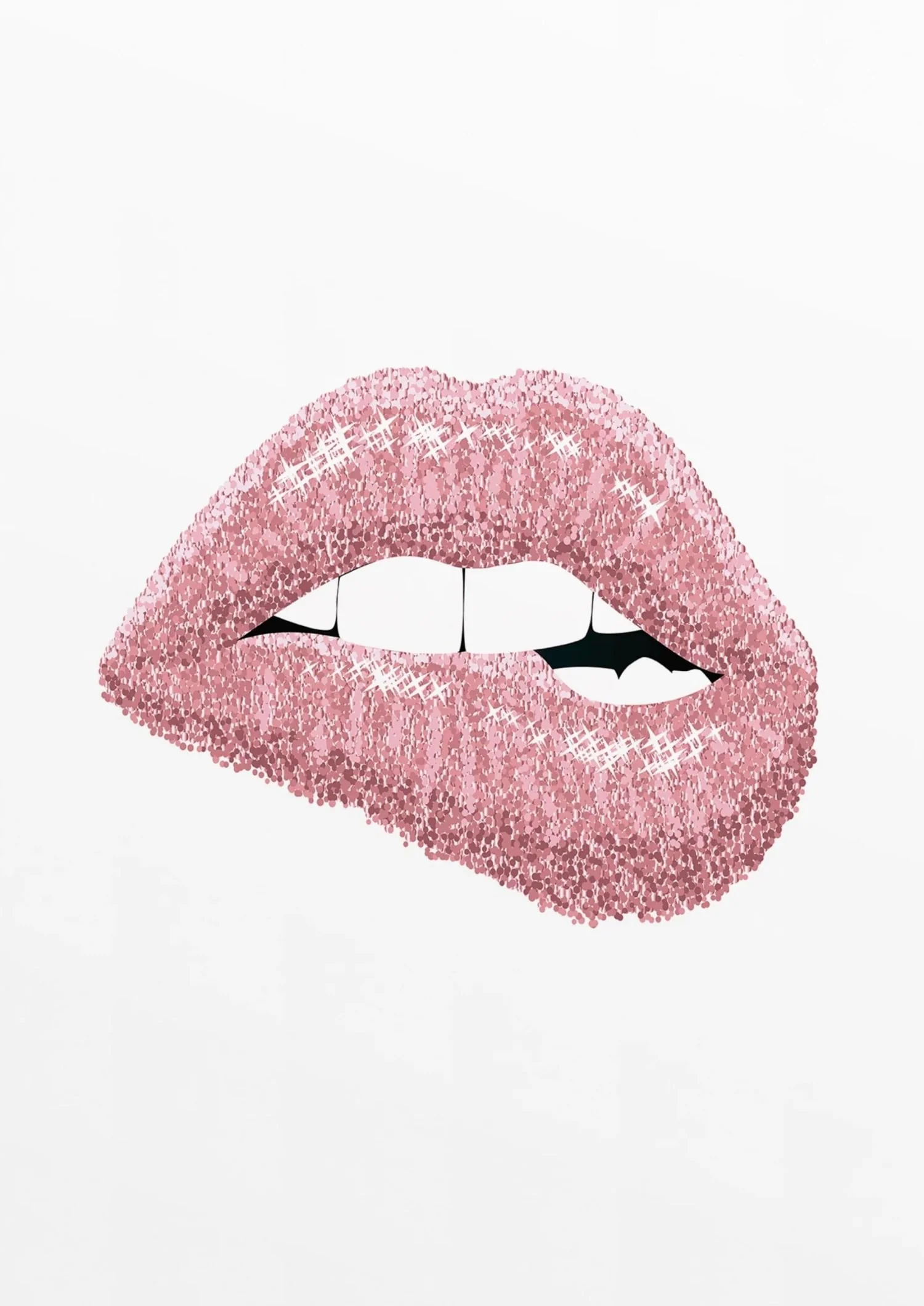 Pink Shiny Lips | Glam Modern Art - Image 4