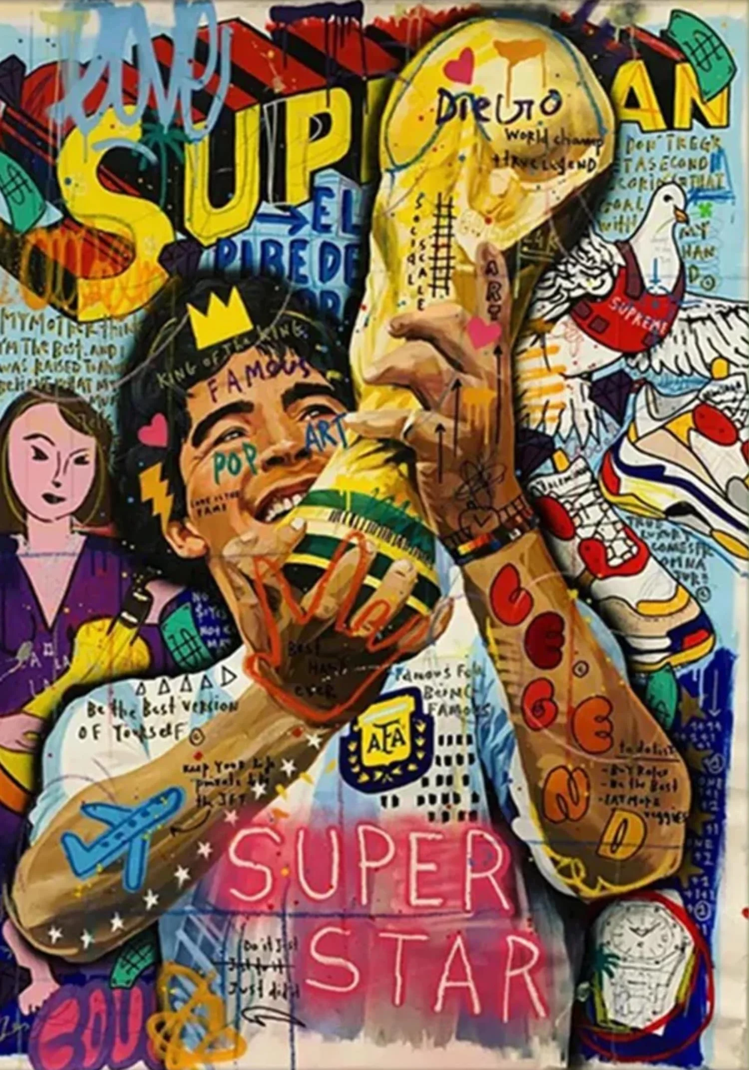 Graffiti Mural | Diego Maradona | Soccer Icon - Image 4