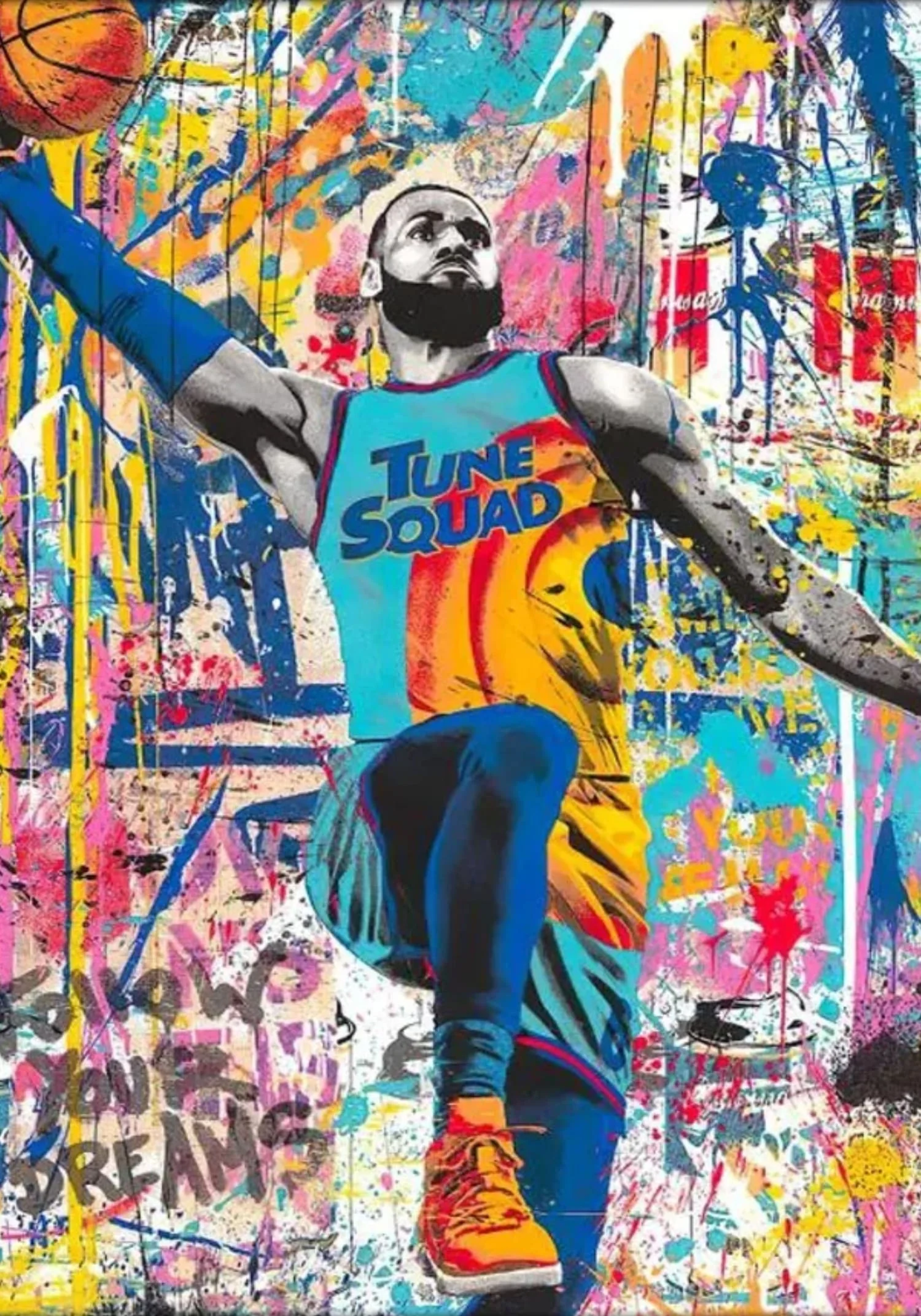LeBron James Space Jam | Street Graffiti Art - Image 4