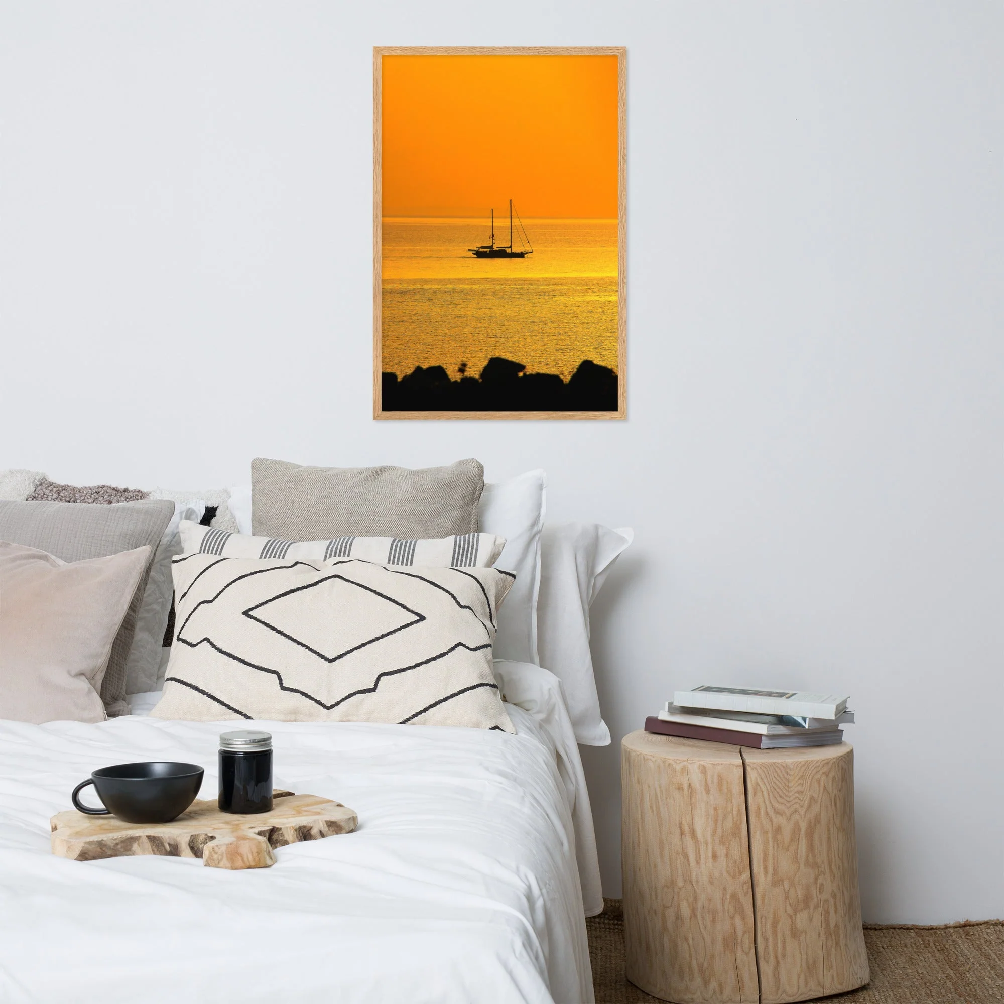Ship on Golden Sea - Image 5