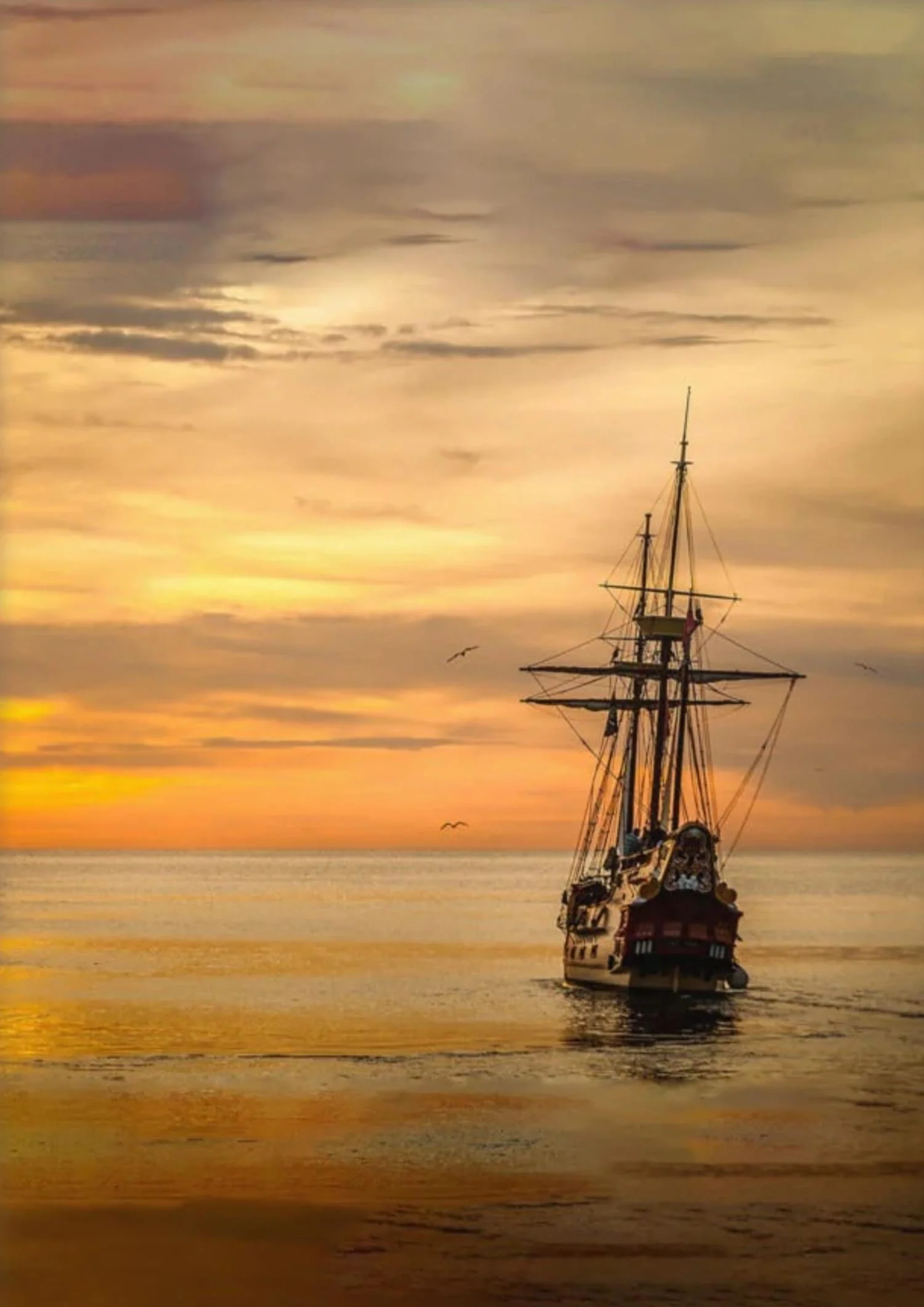 Ship in Sunset - Image 4