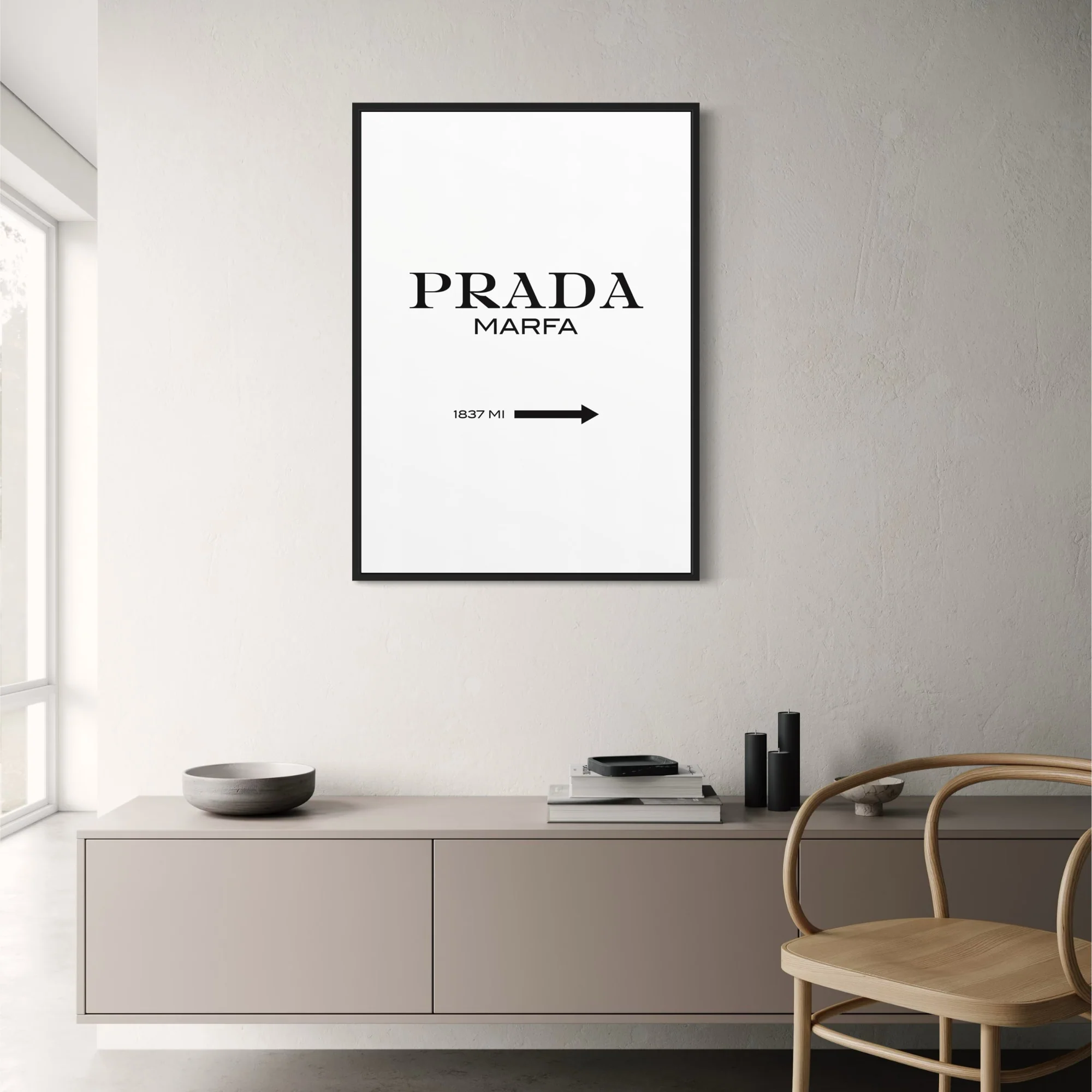 Prada Marfa | Minimalist Fashion Art - Image 2