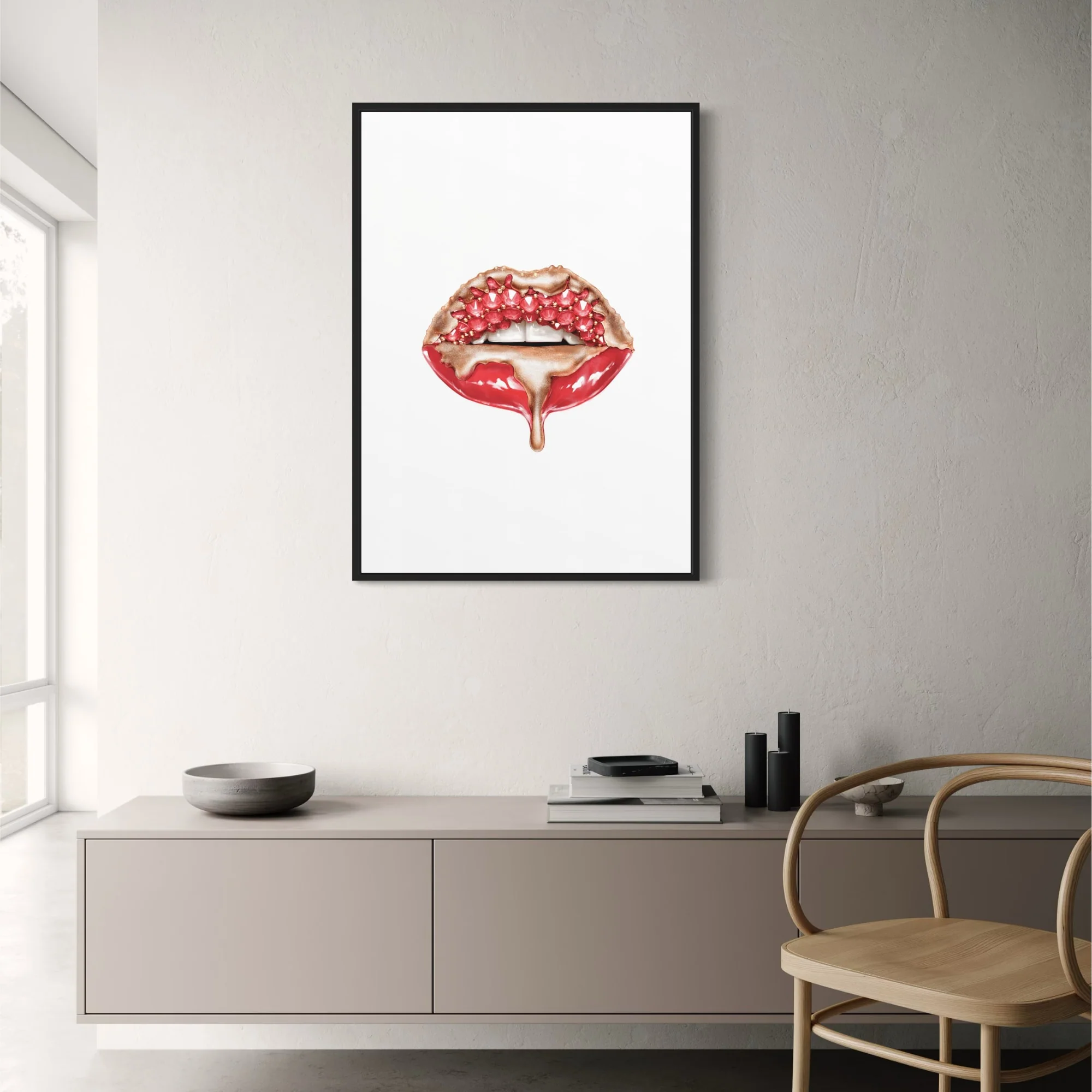 Red Glitter Lips | Glam Wall Art - Image 2