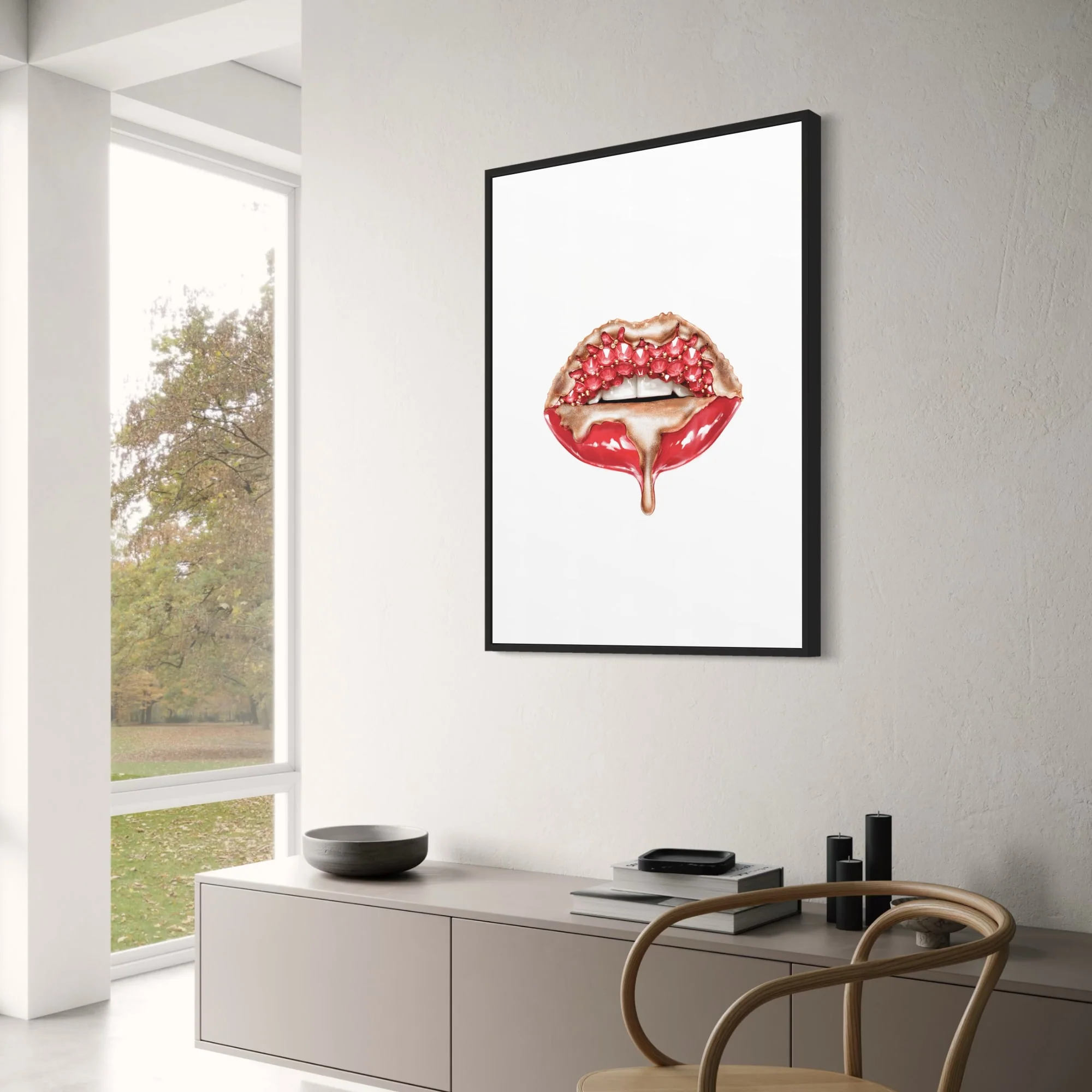 Red Glitter Lips | Glam Wall Art - Image 3