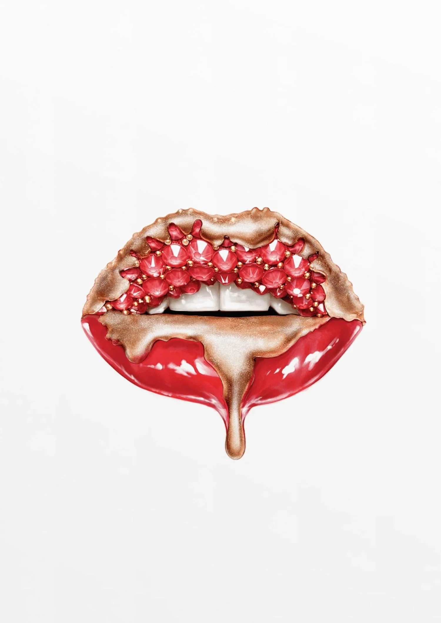 Red Glitter Lips | Glam Wall Art - Image 4