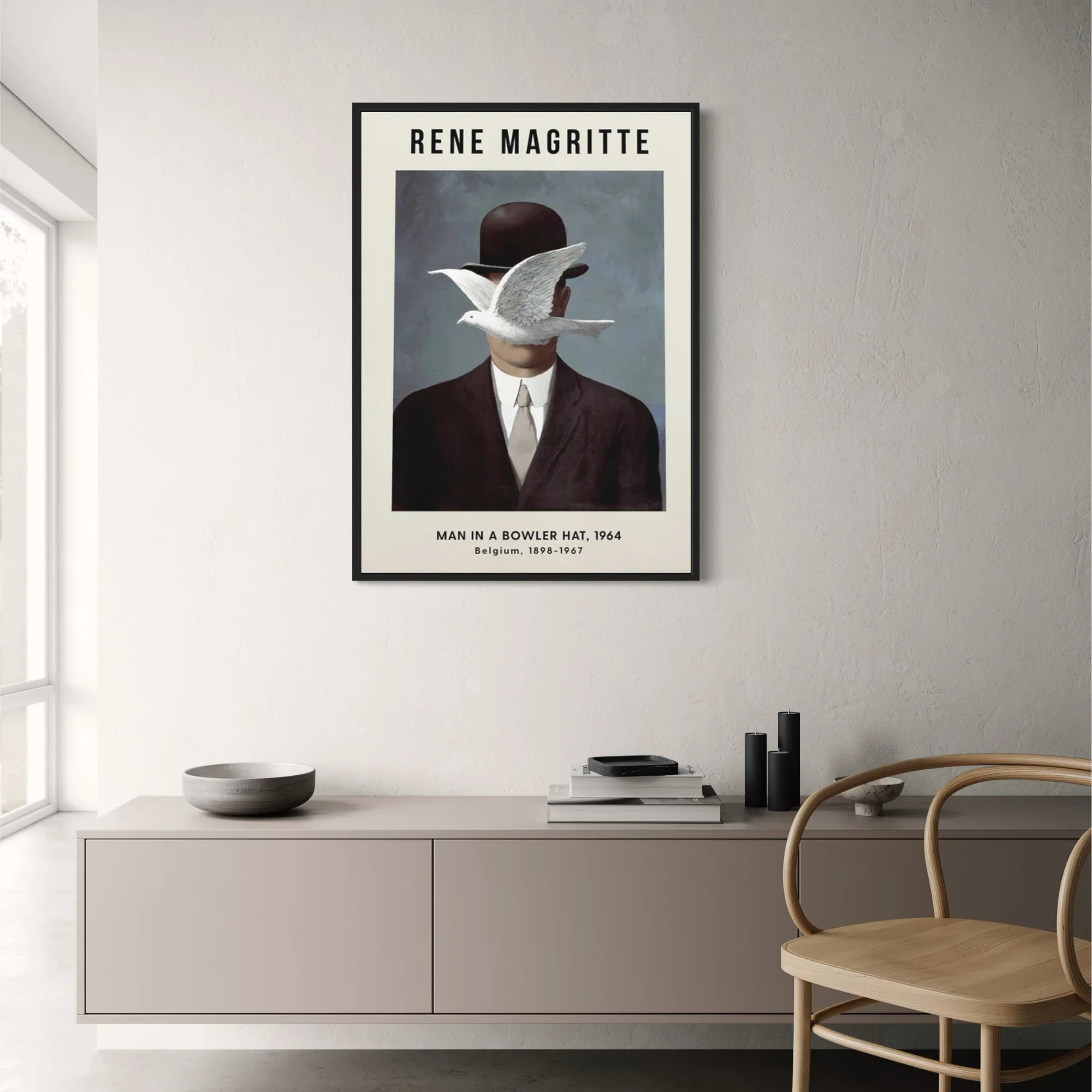 Rene Magritte | Man in a Bowler Hat | Surrealist Artwork - Image 2