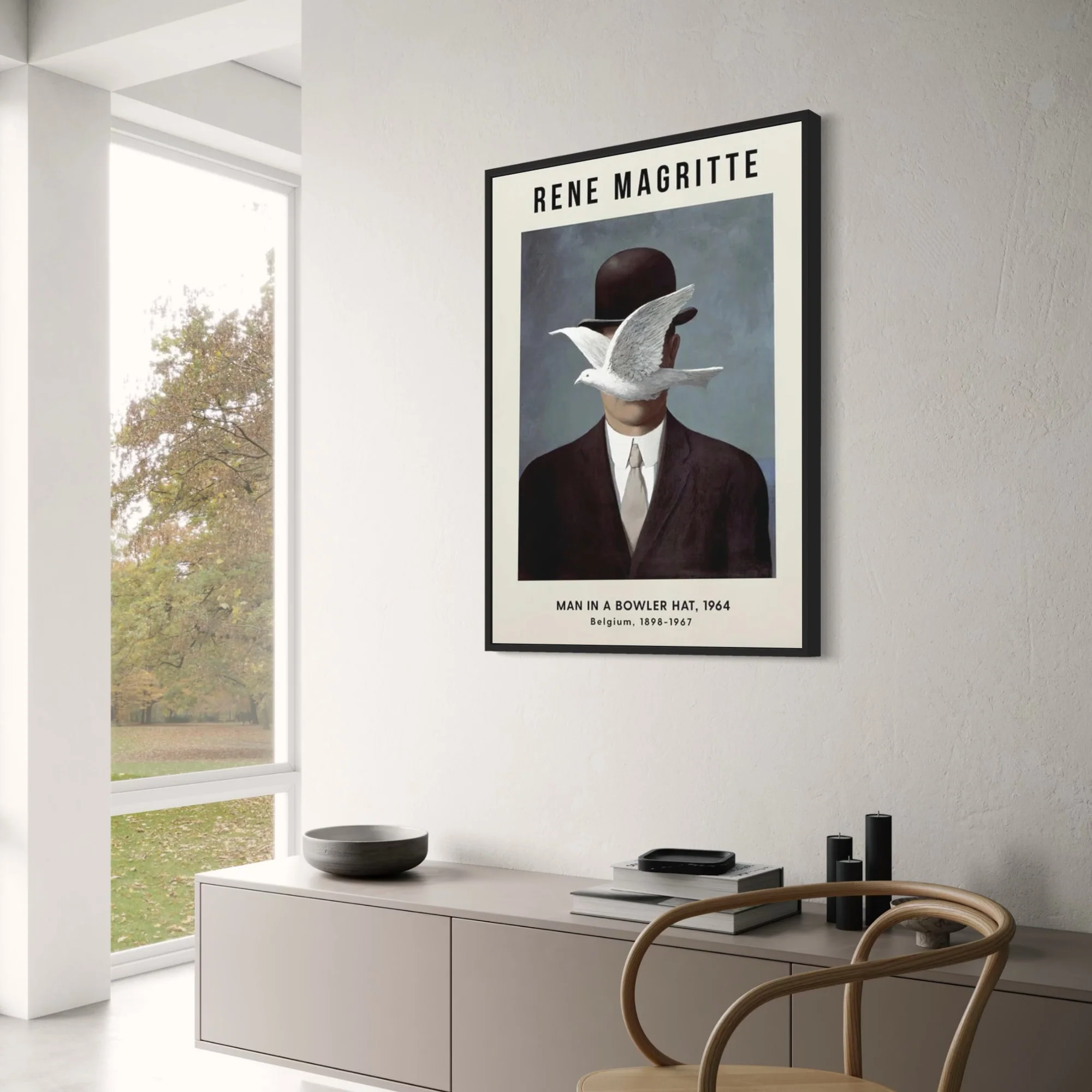 Rene Magritte | Man in a Bowler Hat | Surrealist Artwork - Image 3