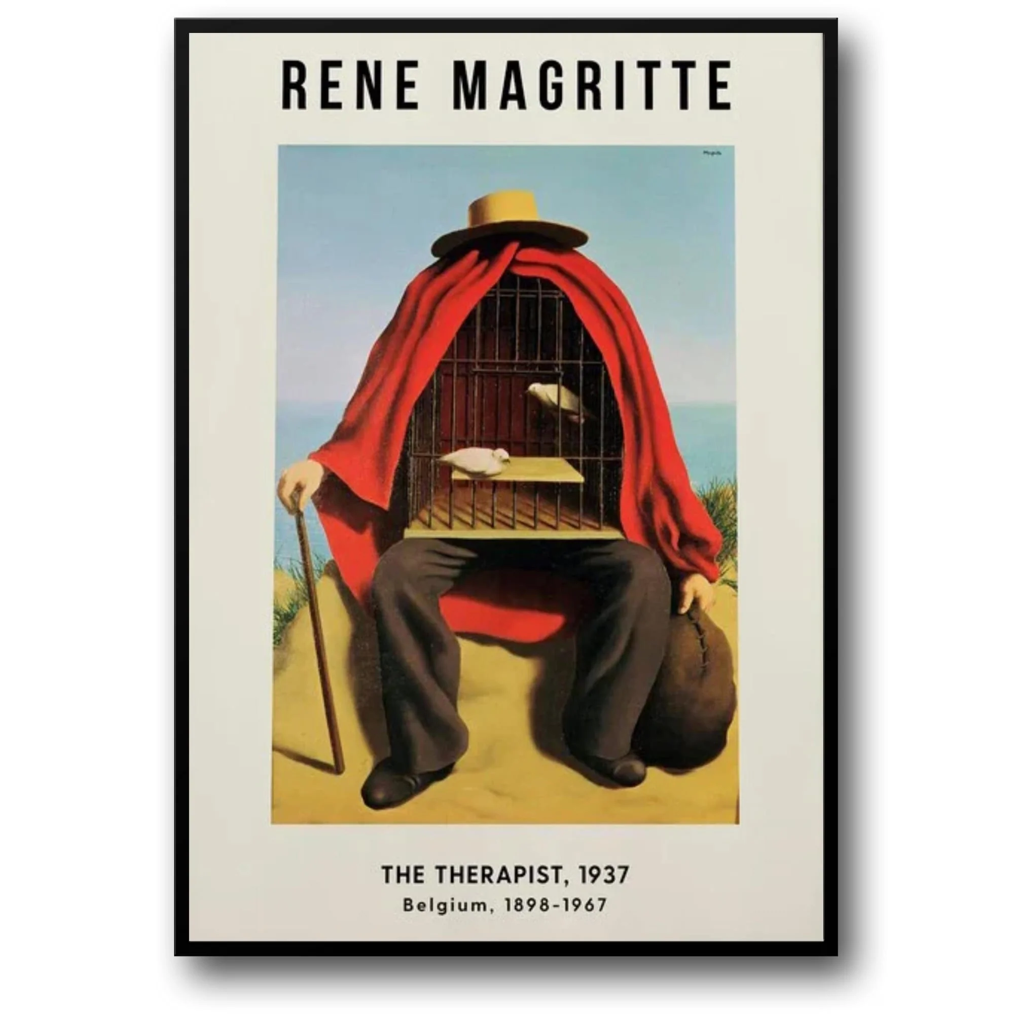 Rene Magritte | The Therapist 1937 | Surrealist Vintage Art