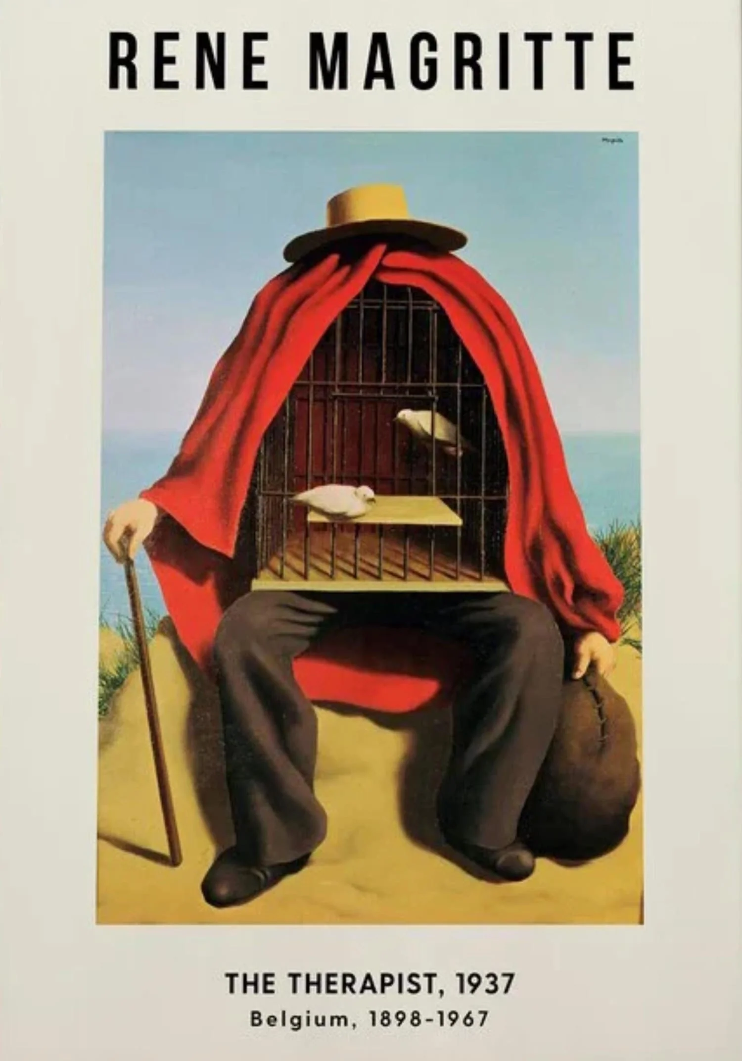 Rene Magritte | The Therapist 1937 | Surrealist Vintage Art - Image 4