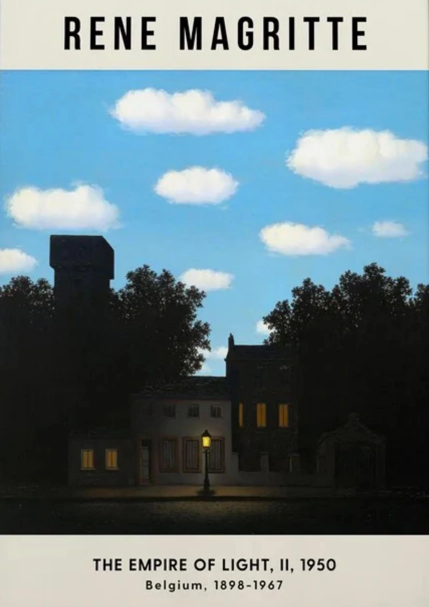 Rene Magritte | The Empire of Light II | Surrealism - Image 4