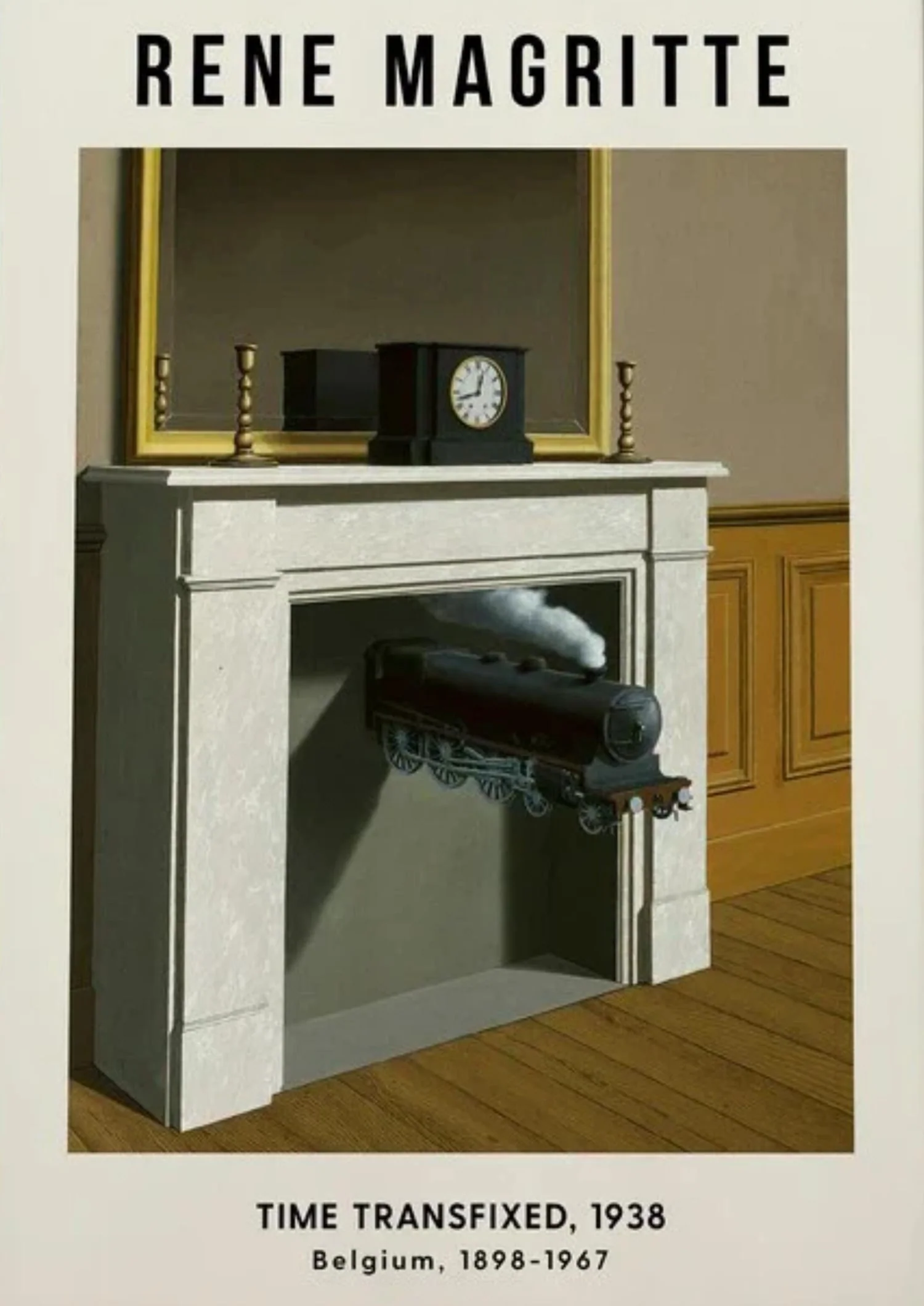 René Magritte | Time Transfixed 1938 | Surrealism | Vintage Steam Train - Image 4