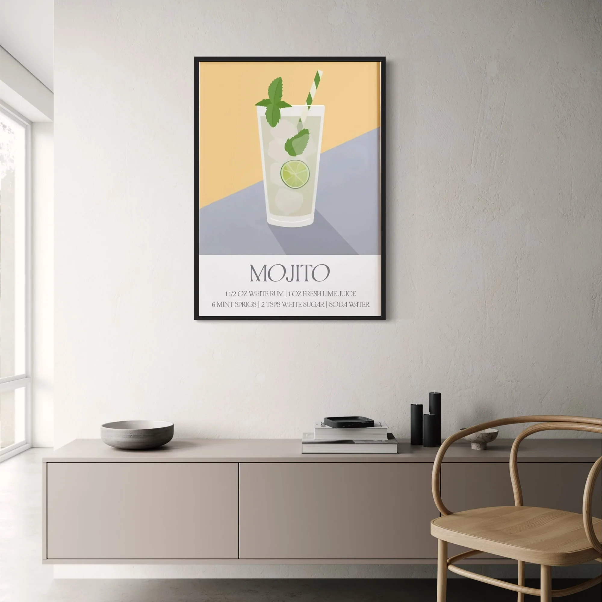 Mojito Cocktail Recipe Art - Image 2