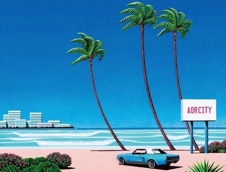 Retro Vaporwave | Hiroshi Nagai | Japanese Tropical Beach