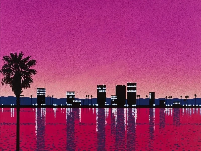 Hiroshi Nagai | Retro Japanese Cityscape | Vaporwave Beach Scene