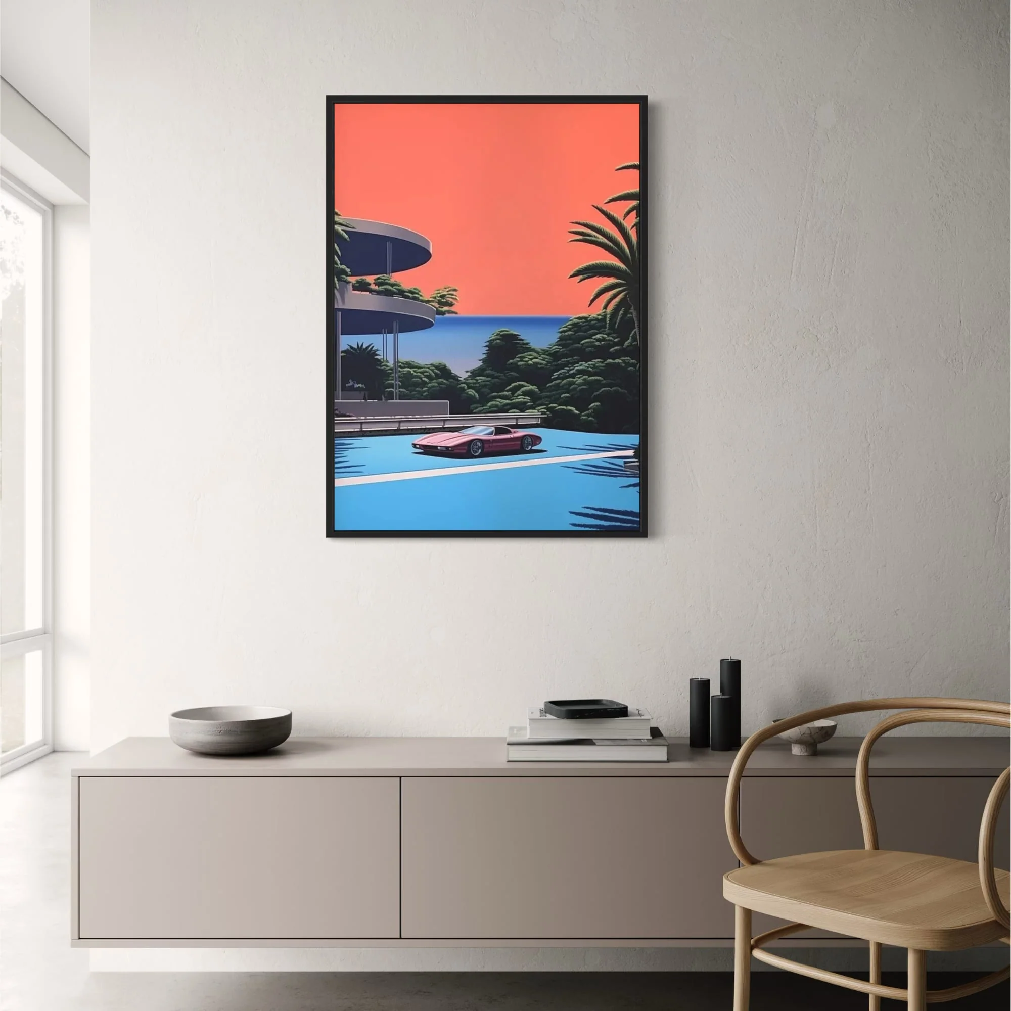 Retro Vaporwave Cityscape | Hiroshi Nagai | Japanese Tropical Beach - Image 2